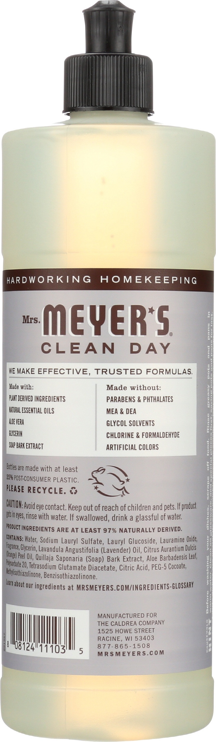 Mrs. Meyer's Clean Day Dish Soap, Lavender Scent