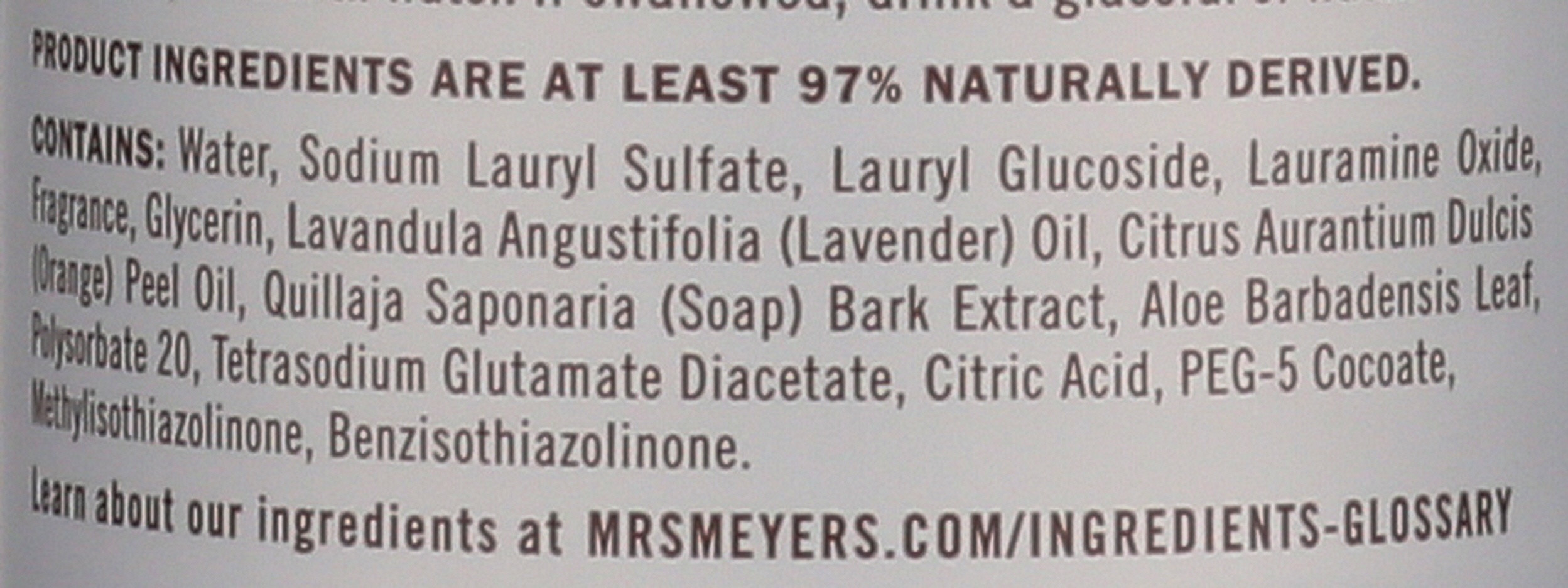 Mrs. Meyer's Clean Day Dish Soap, Lavender Scent