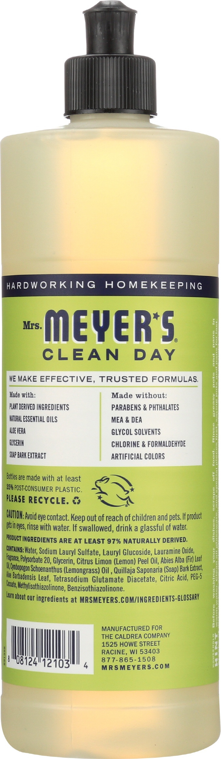 Mrs. Meyer's Clean Day Dish Soap, Lemon Verbena