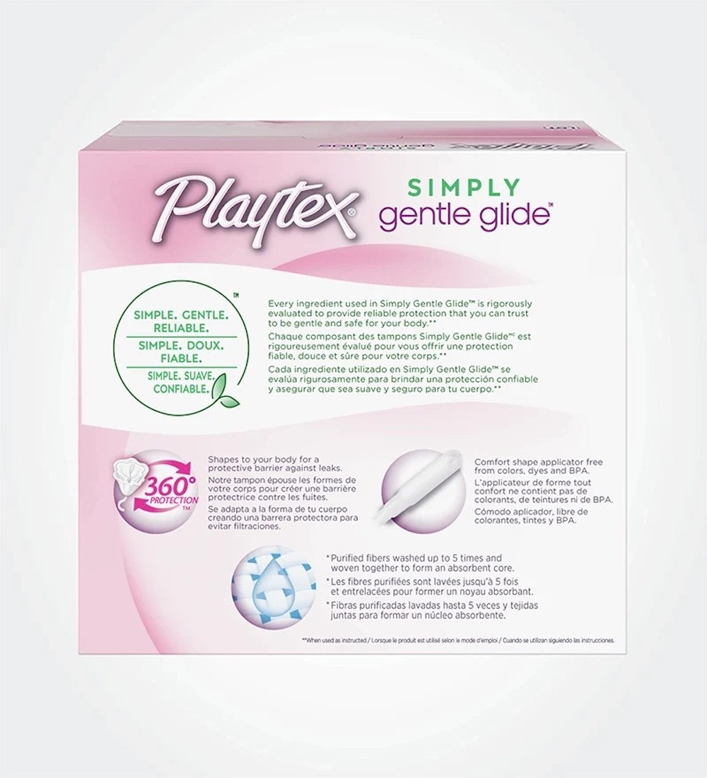 Playtex Simply Gentle Glide Tampons, Super Plus Absorbency