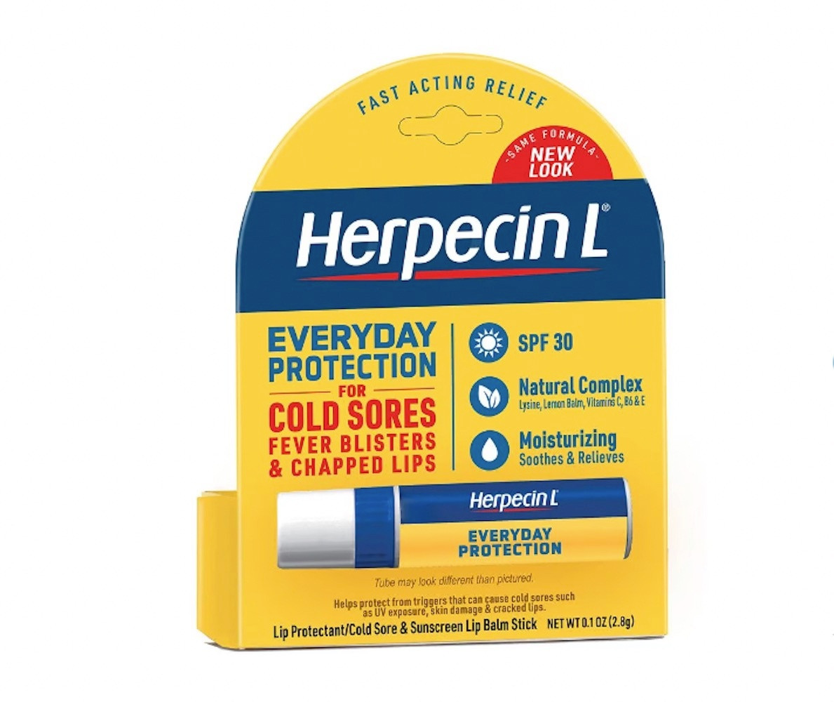Herpesin L Cold Sore Relief Lip Balm Stick, SPF 30