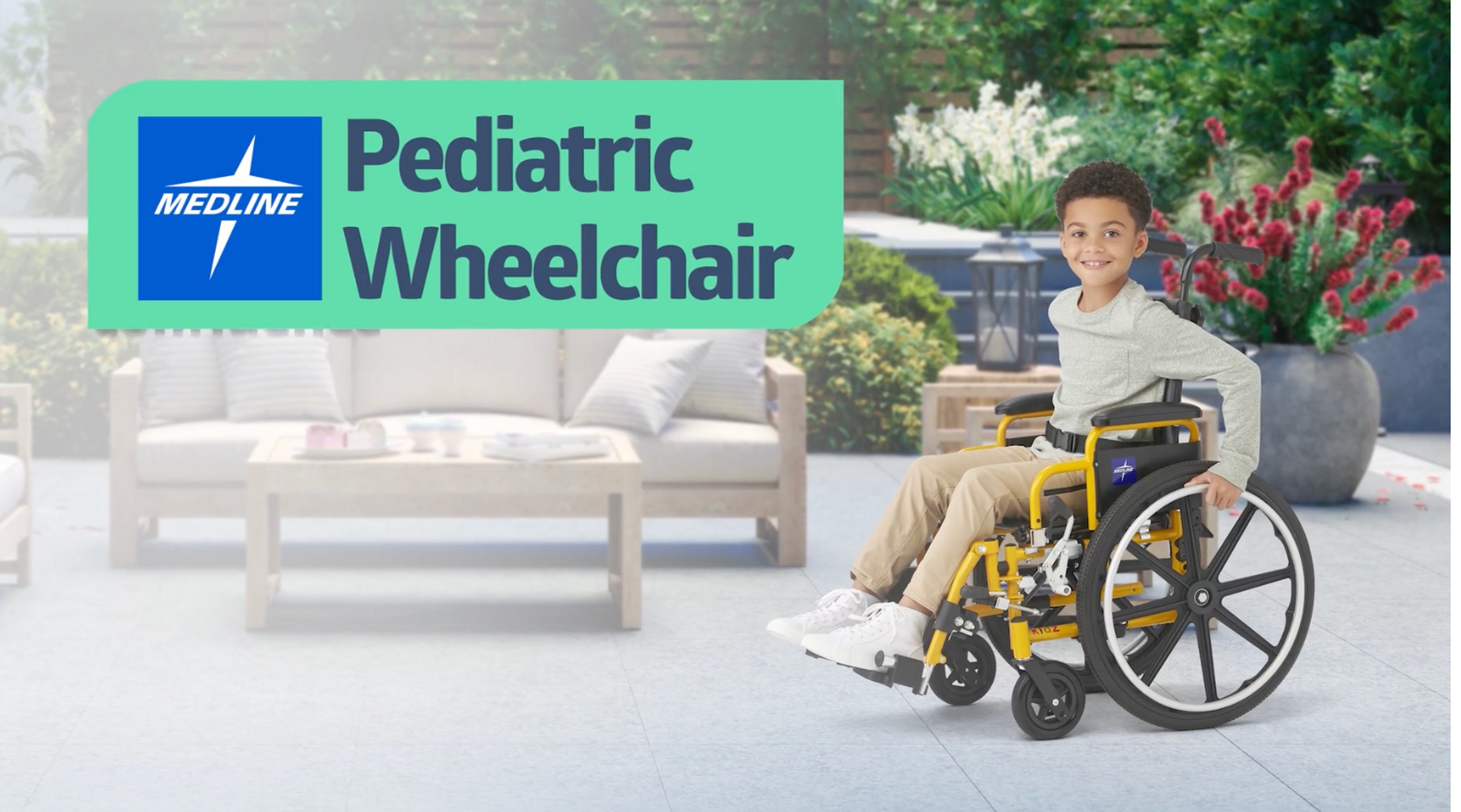 Medline Pediatric Wheelchair with Elevating Leg Rests
