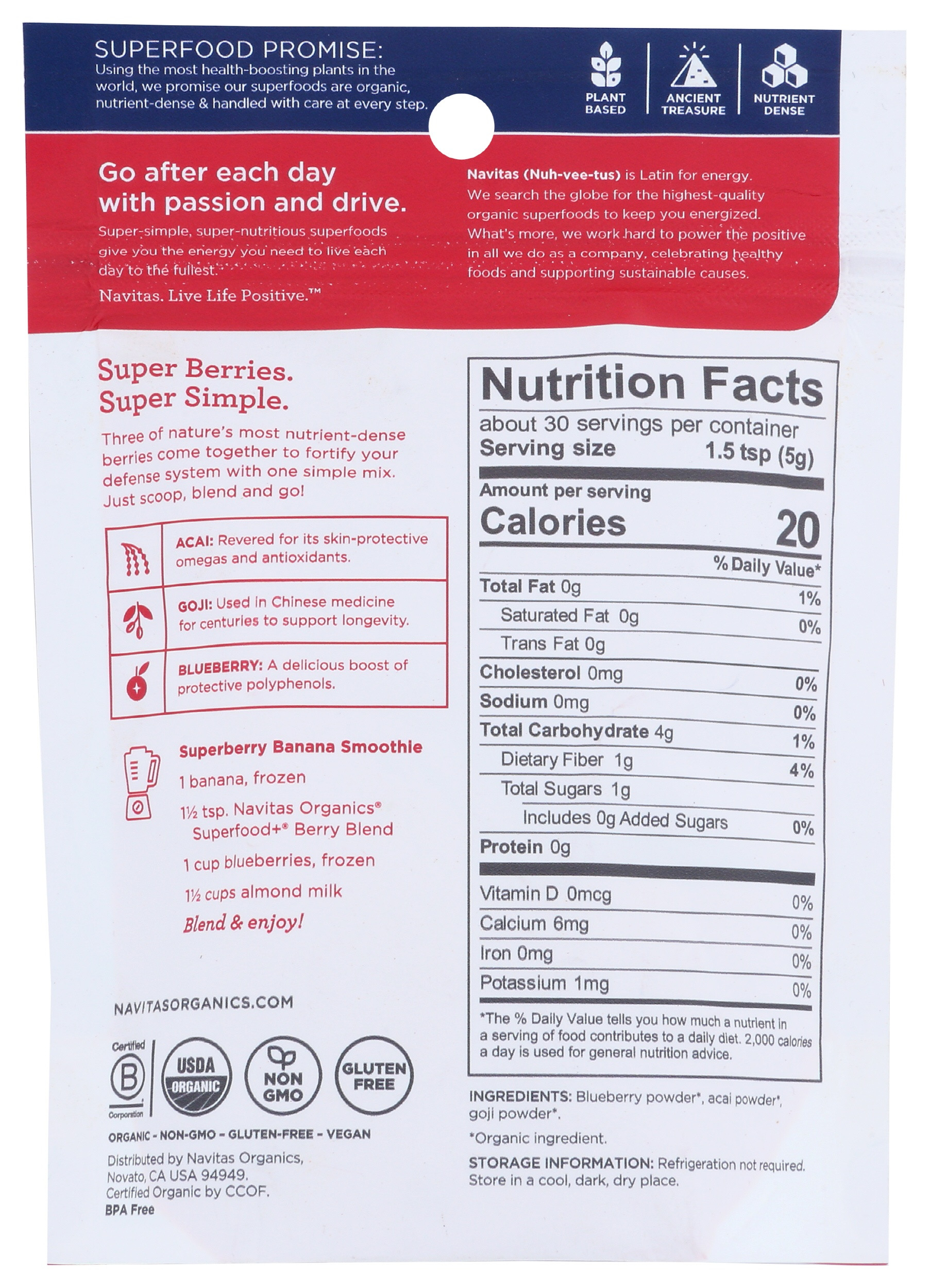 Navitas Organics Superfood + Berry Blend