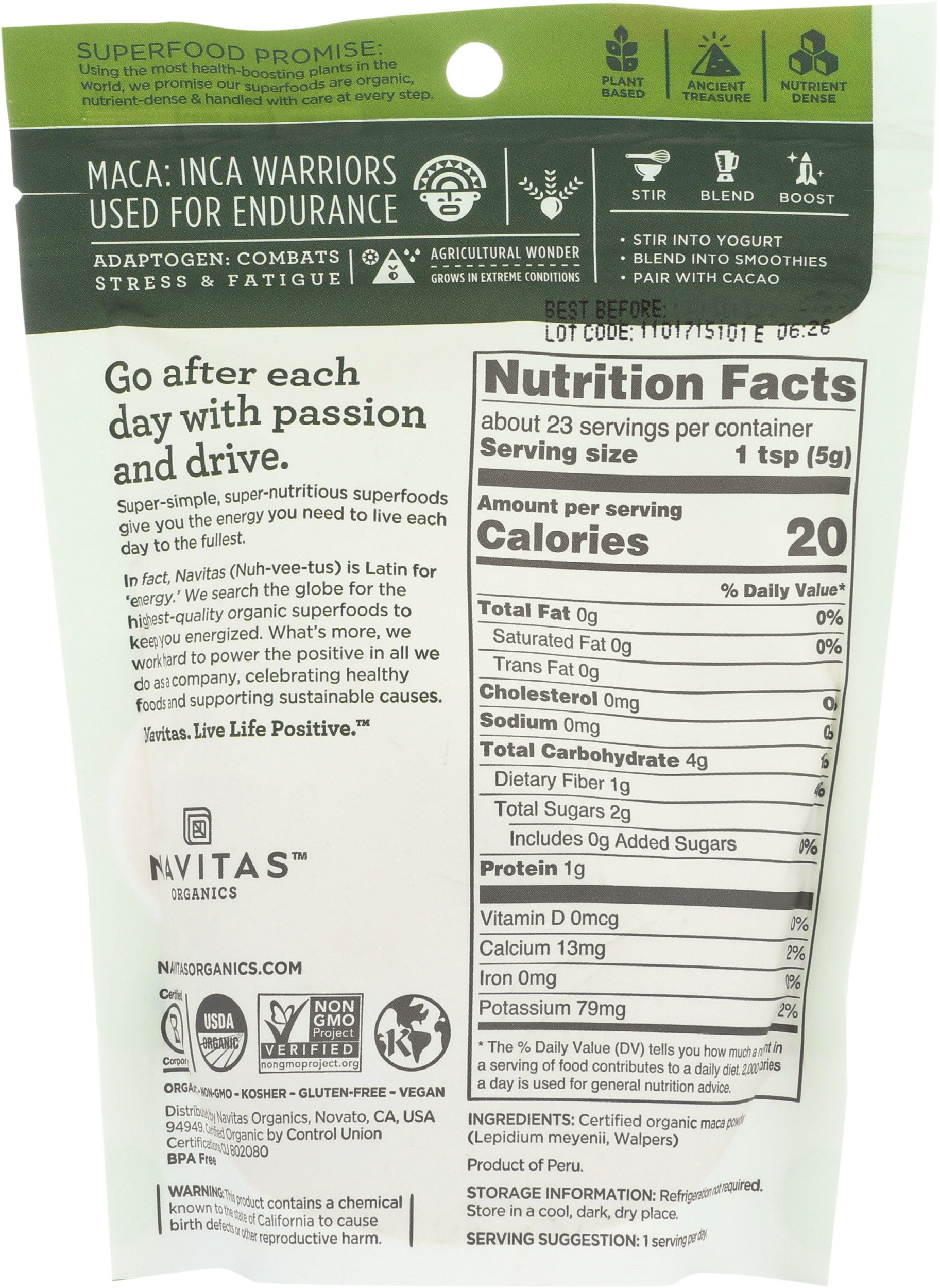 Navitas Organics Maca Powder