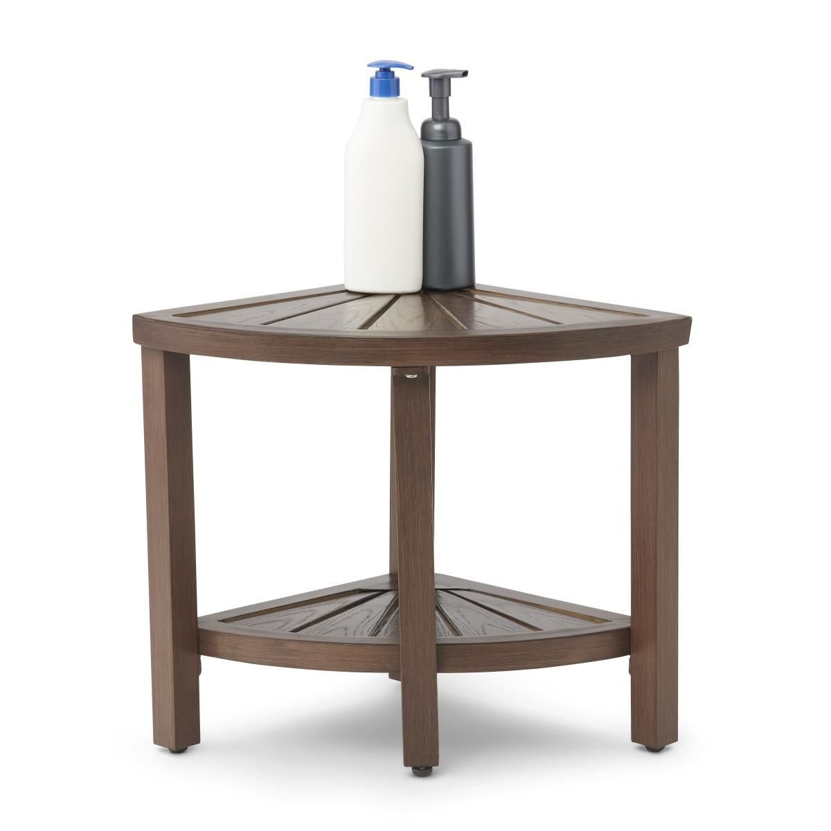 Medline Corner Aluminum and Faux Wood Bath Bench