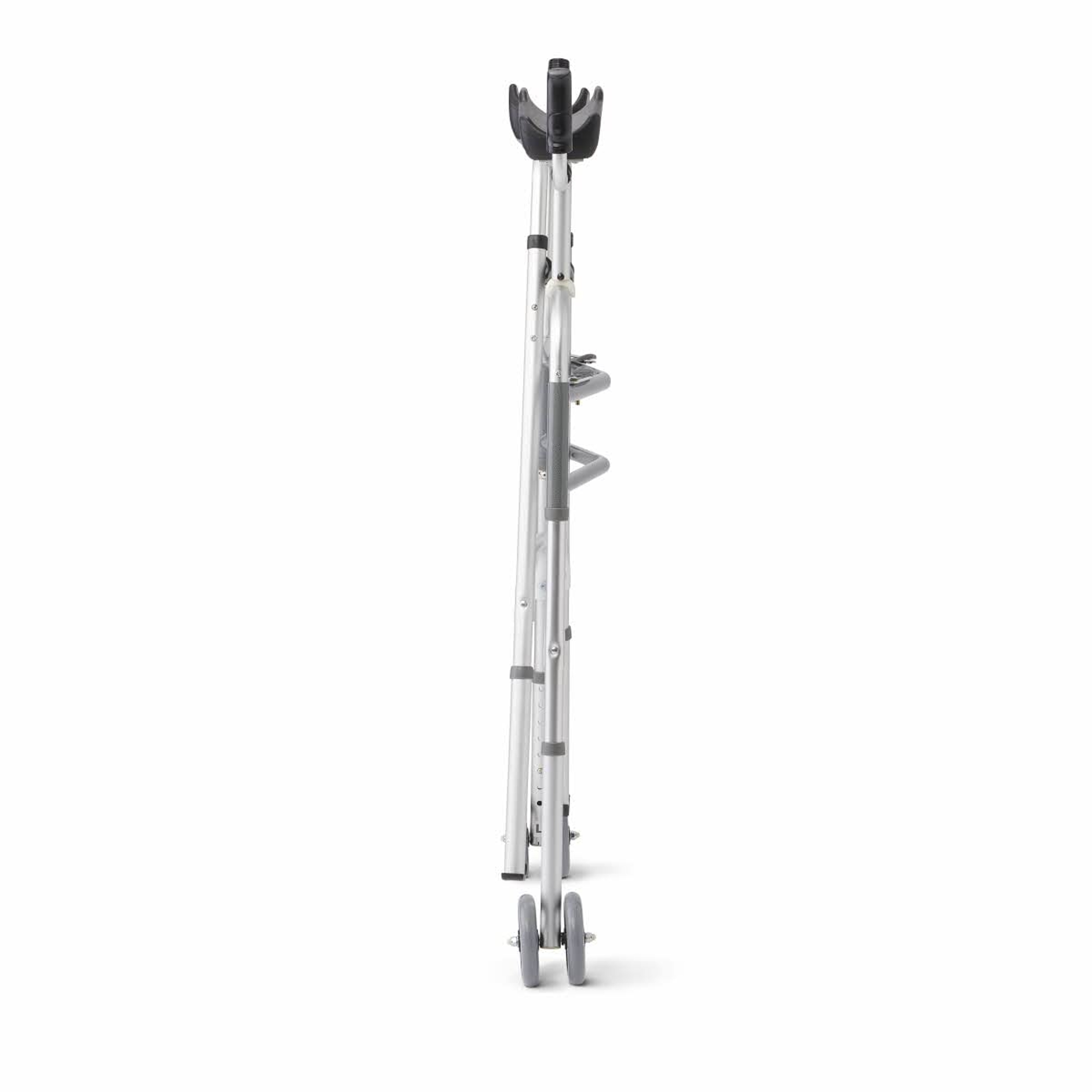 Medline Aluminum Upright Folding Walker with 5' Wheels