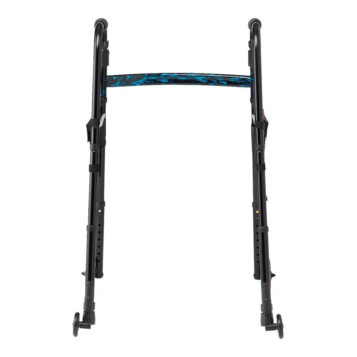 Medline Folding Trigger Walker with 5" Wheels