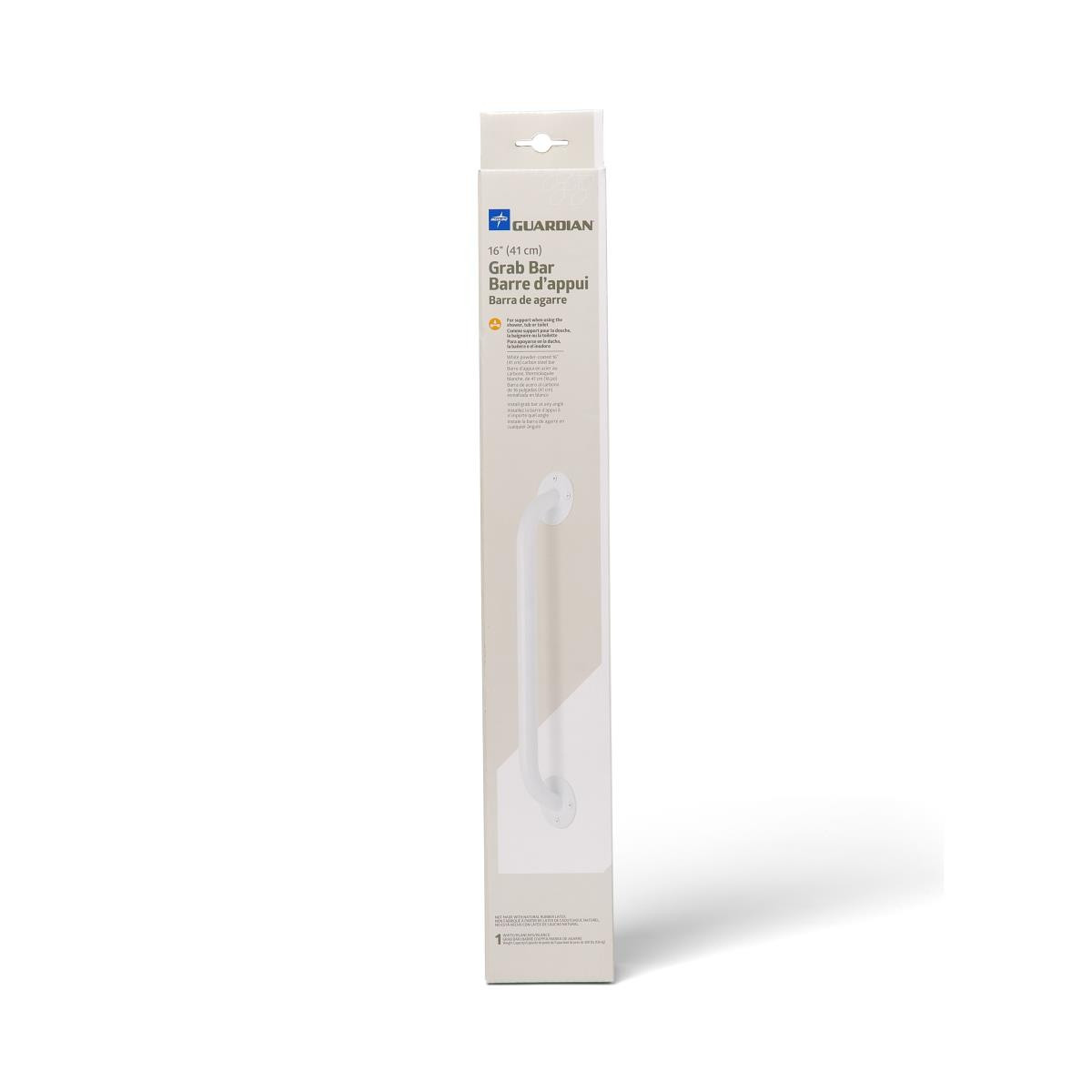 Medline White Enamel Wall Grab Bar