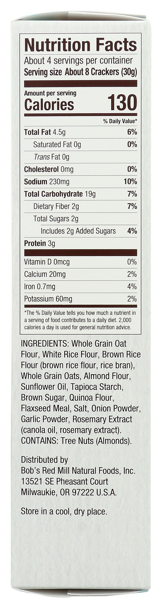 Bob's Red Mill Oat Crackers
