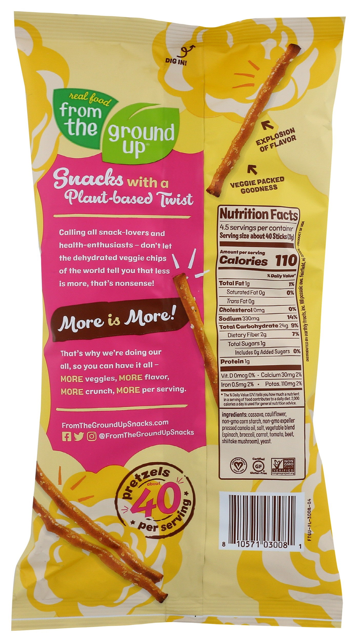 From the Ground Up Pretzel Sticks