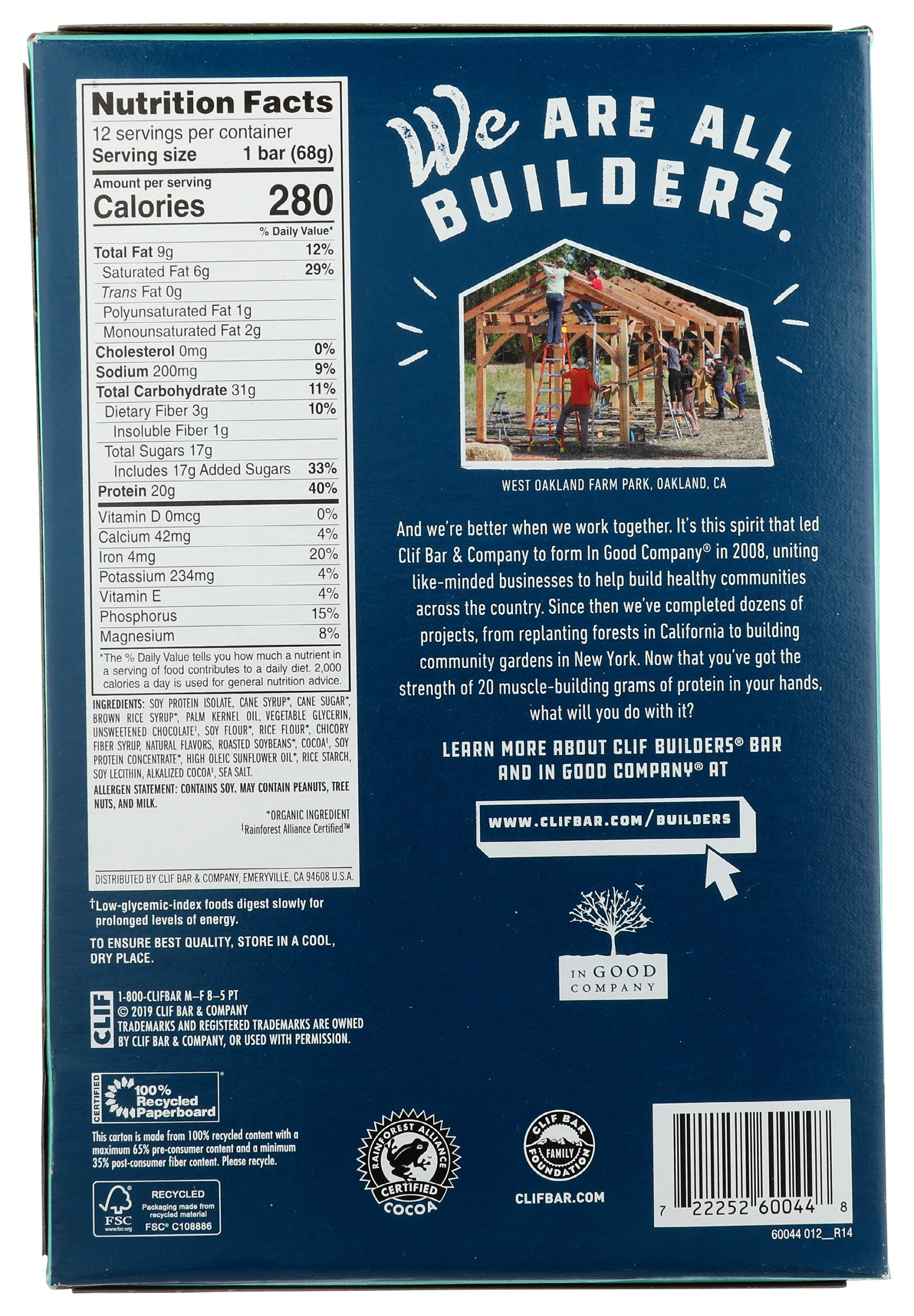 Clif Builders Protein Bars
