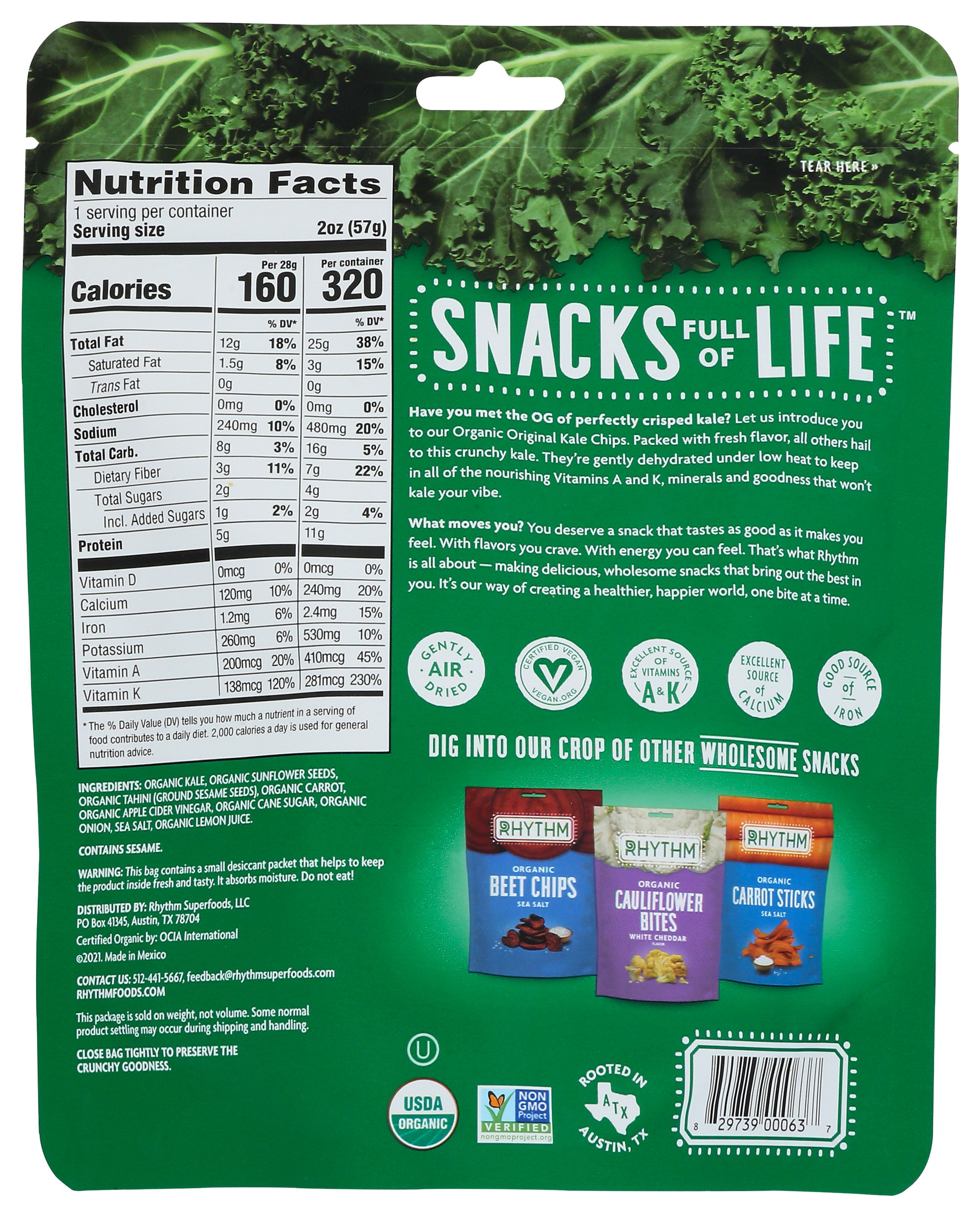 Rhythm Organic Kale Chips