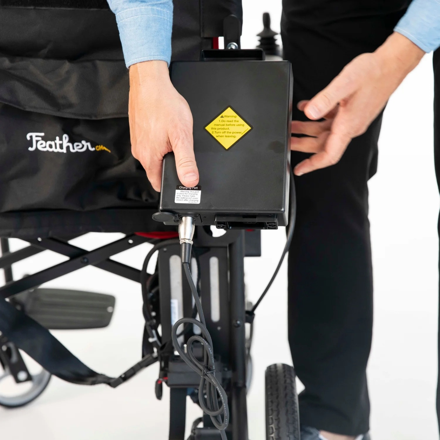 Feather Chair Power Wheelchair with Hand Joystick