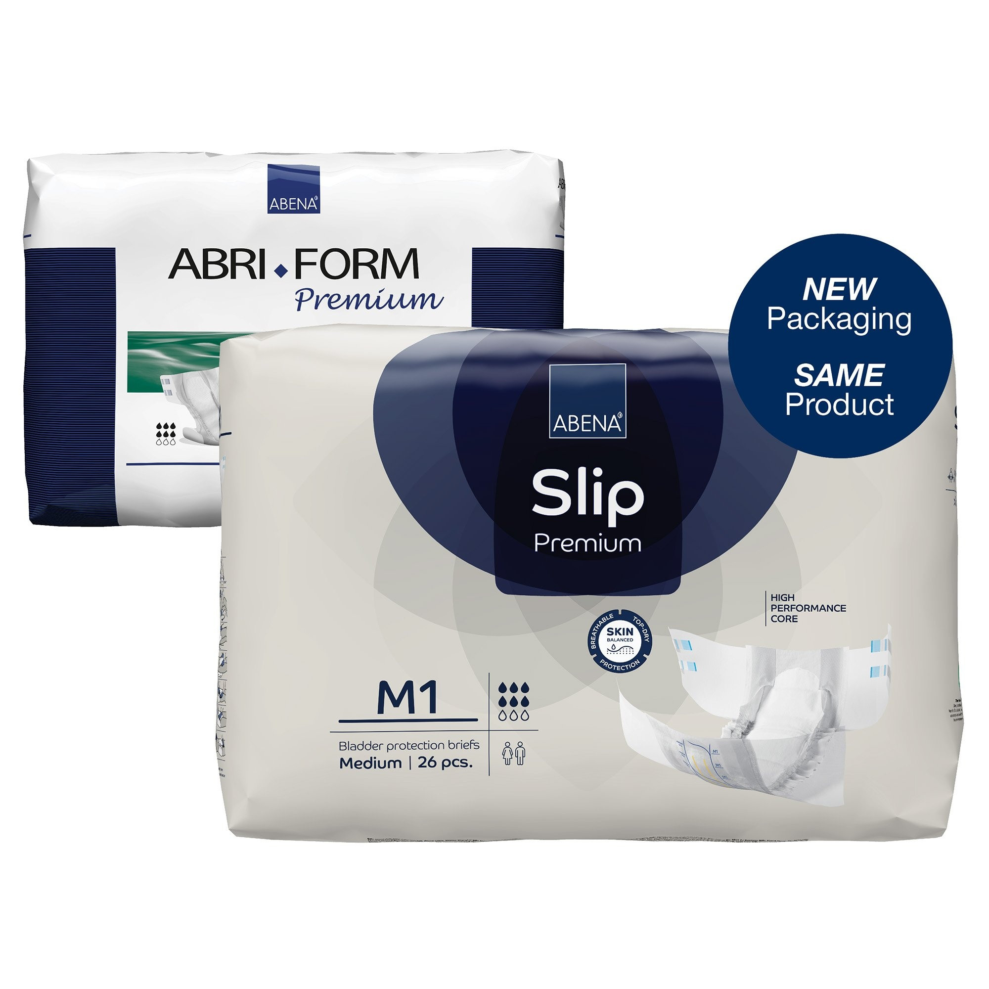 Abena Slip Premium Diapers with Tabs, Level 1s