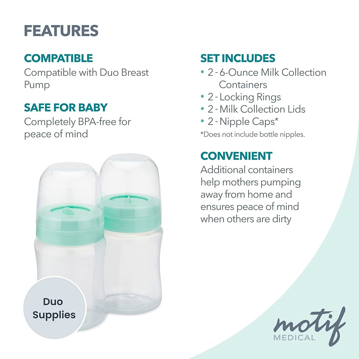 Motif Duo Milk Storage Containers