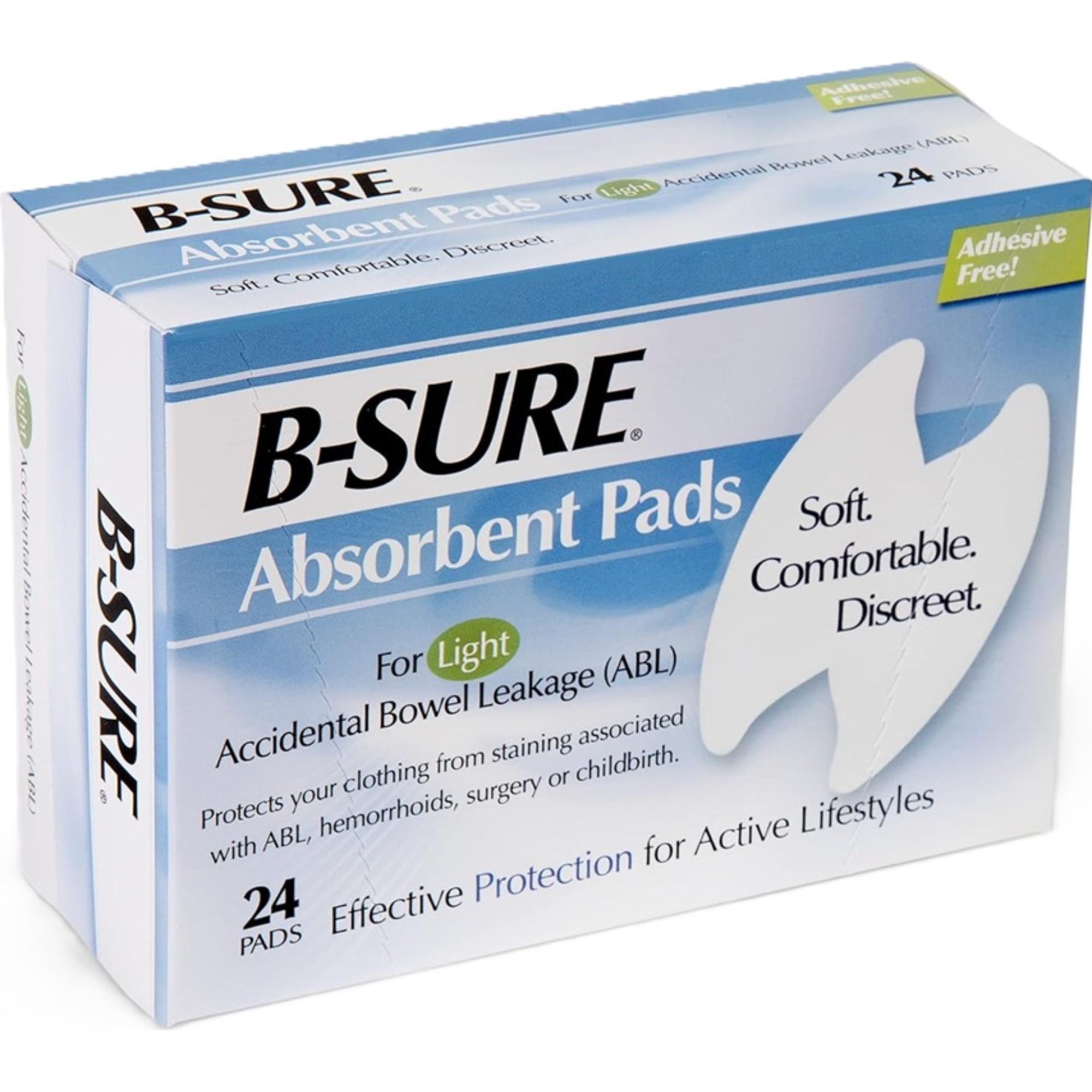 B-Sure Absorbent Pads for Light Accidental Bowel Leakage