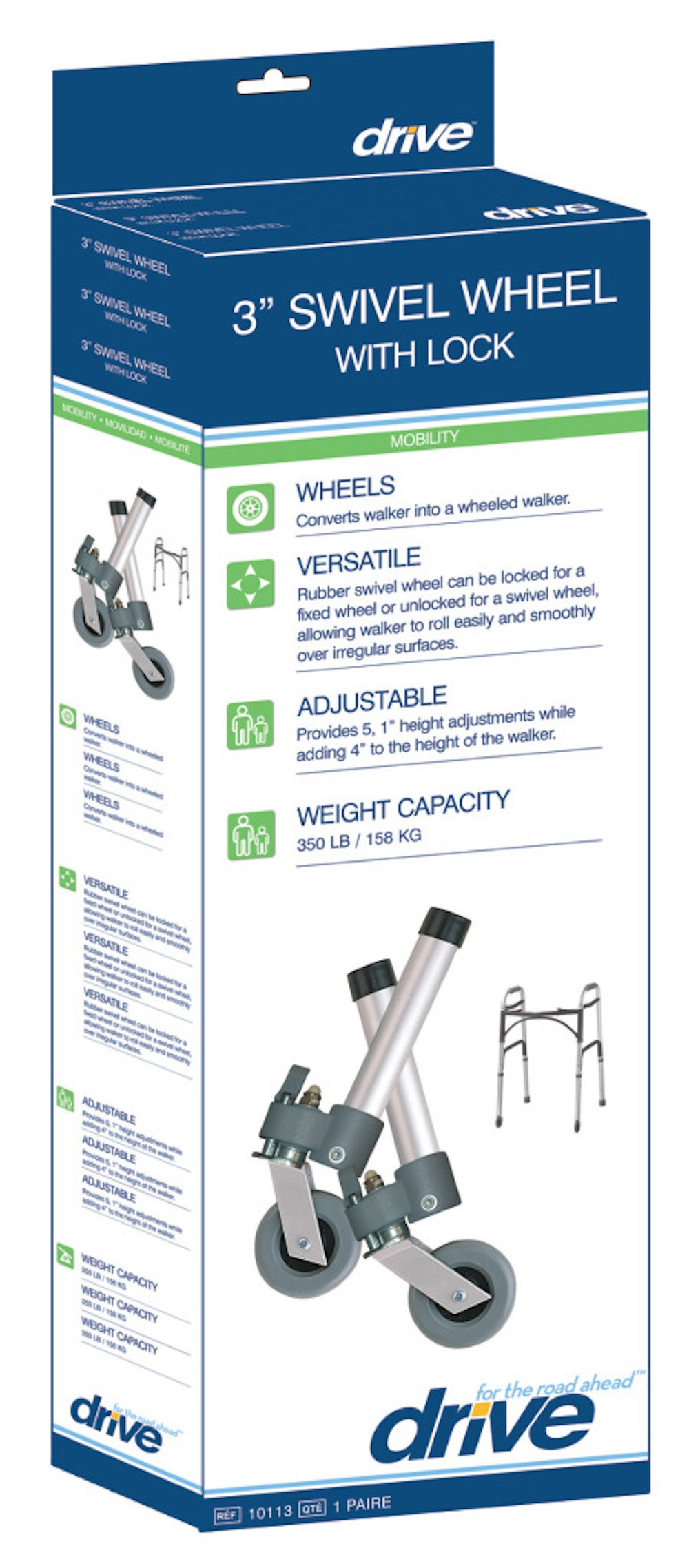 Drive 3" Swivel Wheel With Lock