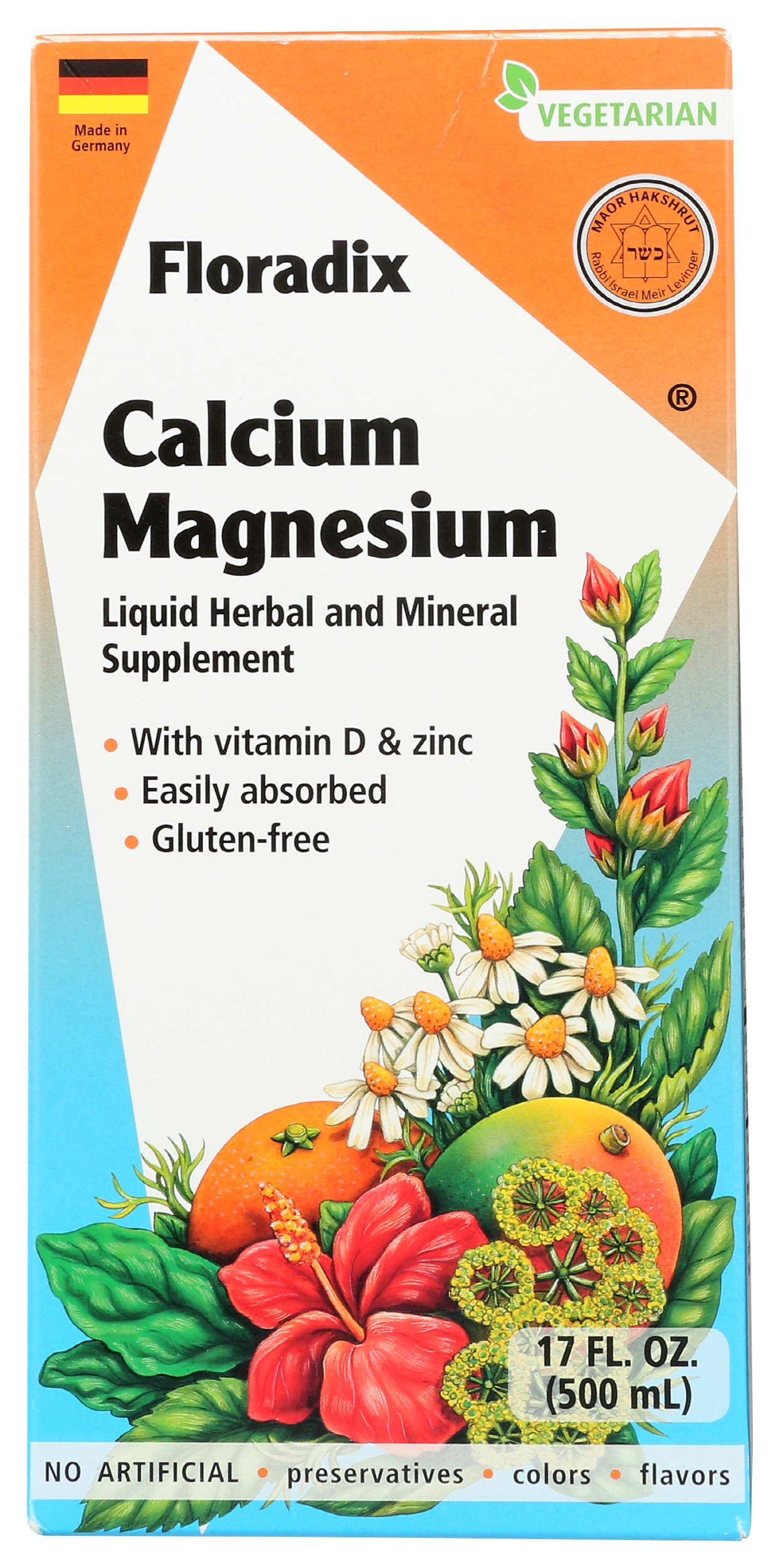Floradix Calcium Magnesium Liquid Supplement