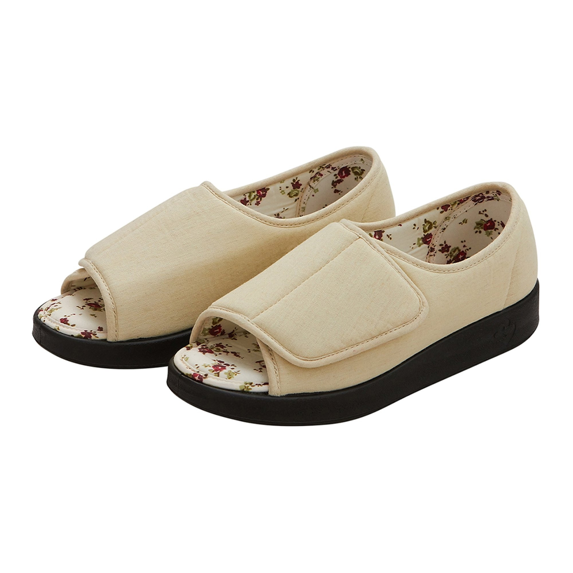 Silverts Women's Extra Wide Sandal, Beige