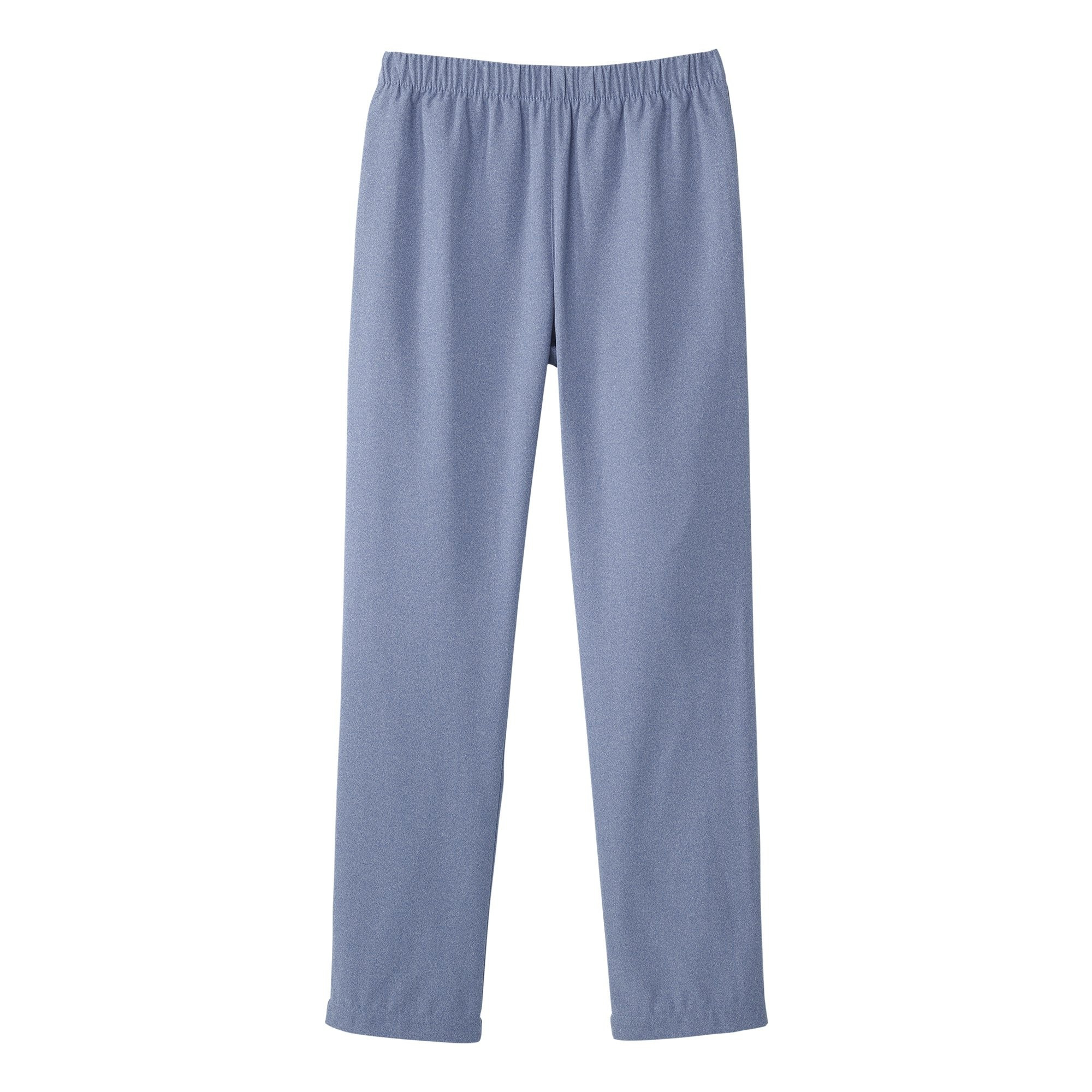Silverts Women's Open Back Gabardine Pant, Heather Chambray Blue