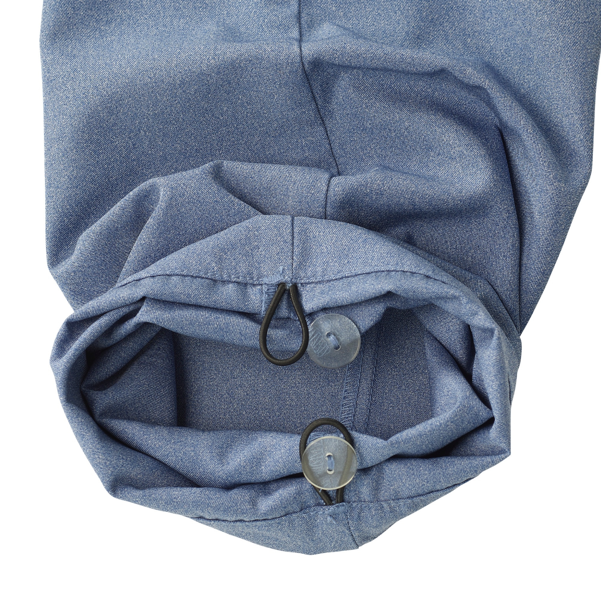 Silverts Women's Open Back Gabardine Pant, Heather Chambray Blue