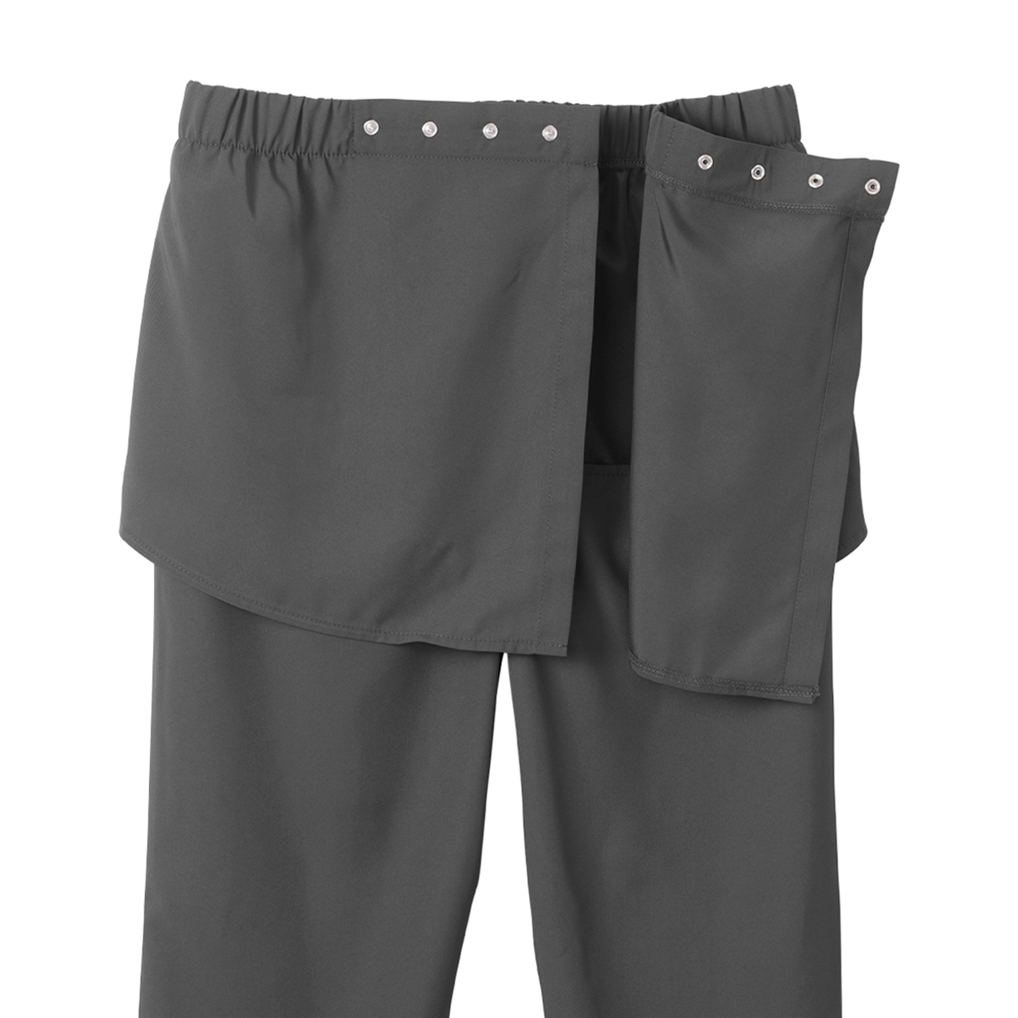 Silverts Women's Open Back Gabardine Pant, Pewter