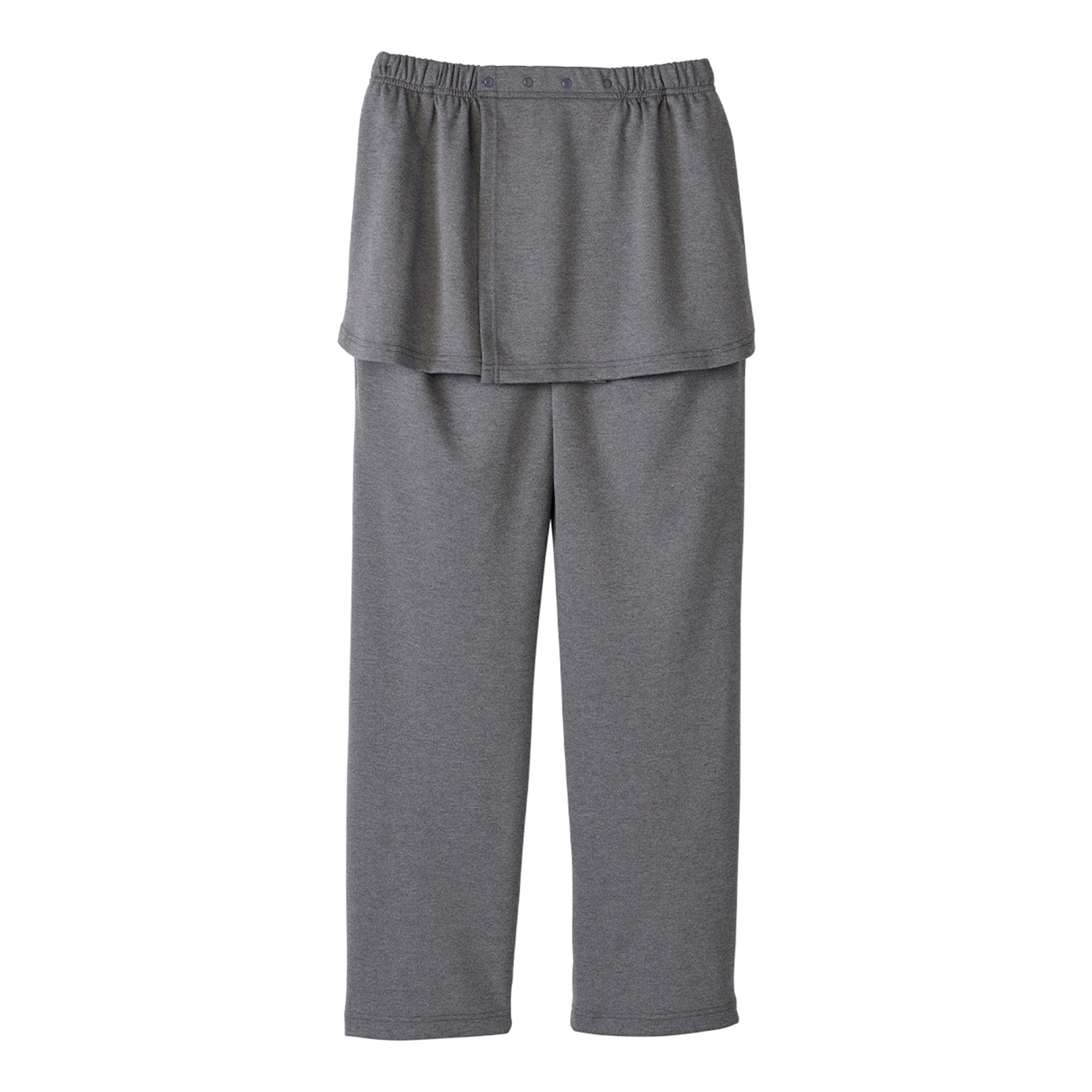 Silverts Women's Open Back Soft Knit Pant, Heather Gray