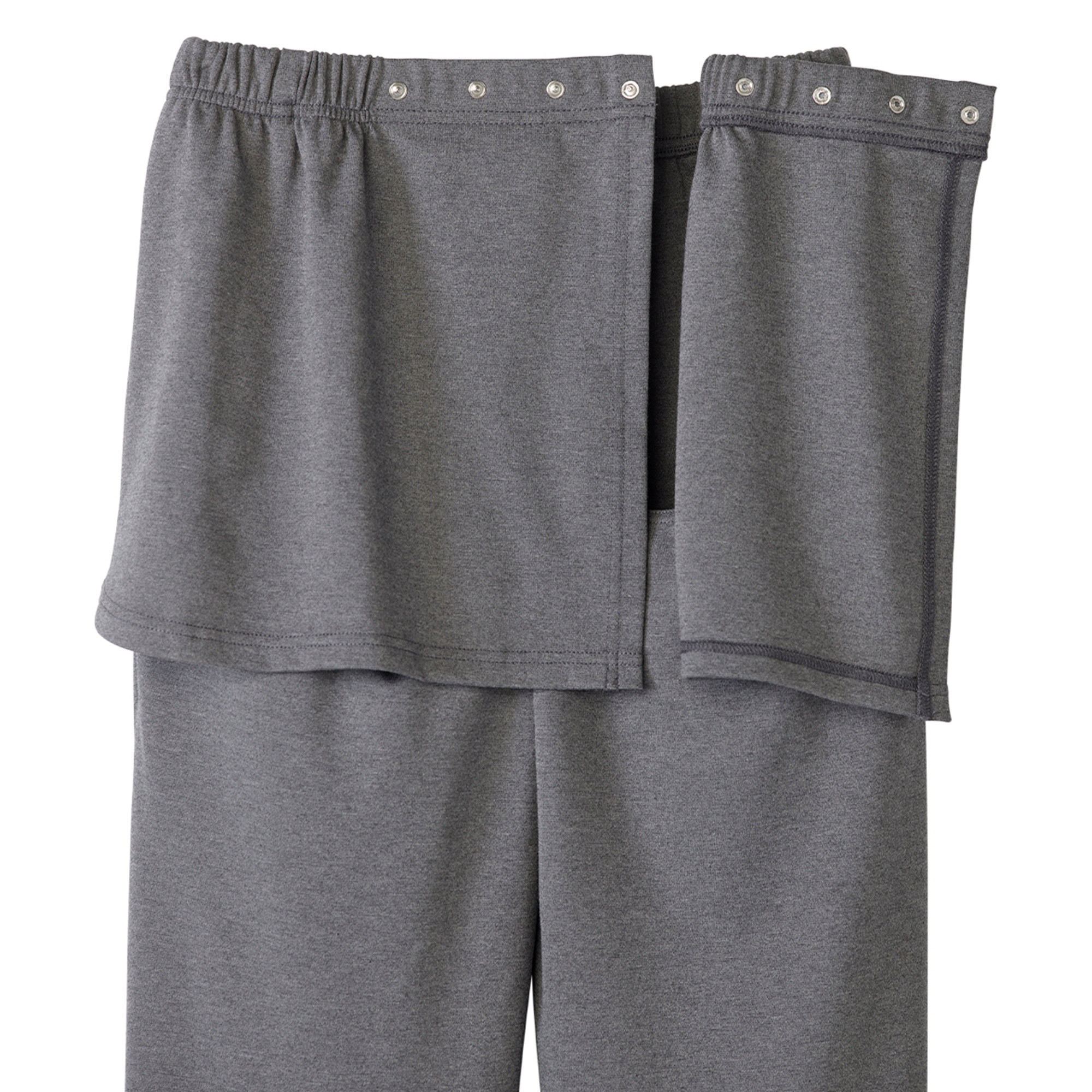 Silverts Women's Open Back Soft Knit Pant, Heather Gray