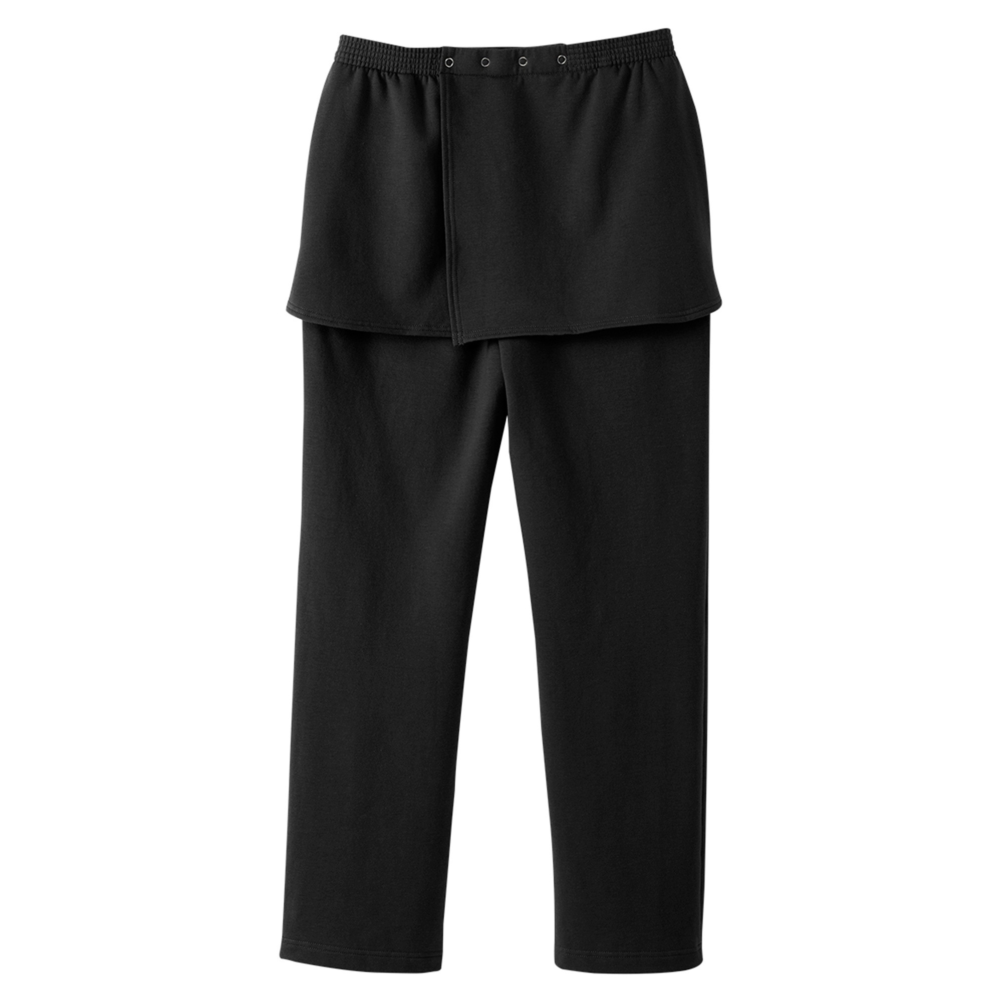 Silverts Women's Open Back Fleece Pant, Black