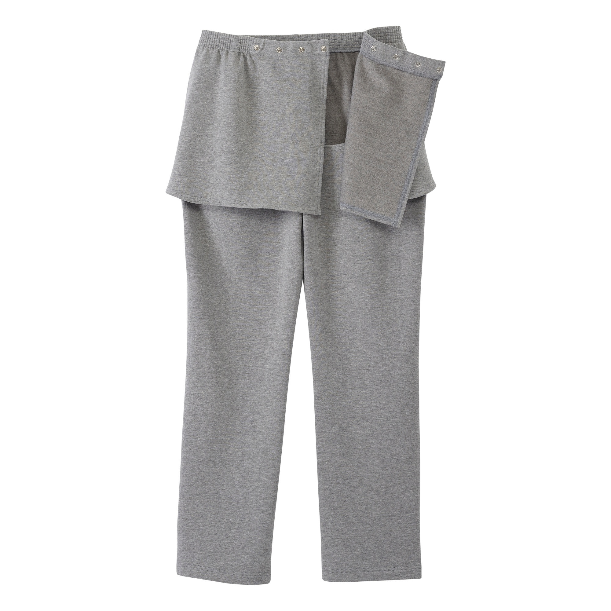 Silverts Women's Open Back Fleece Pant, Heather Gray