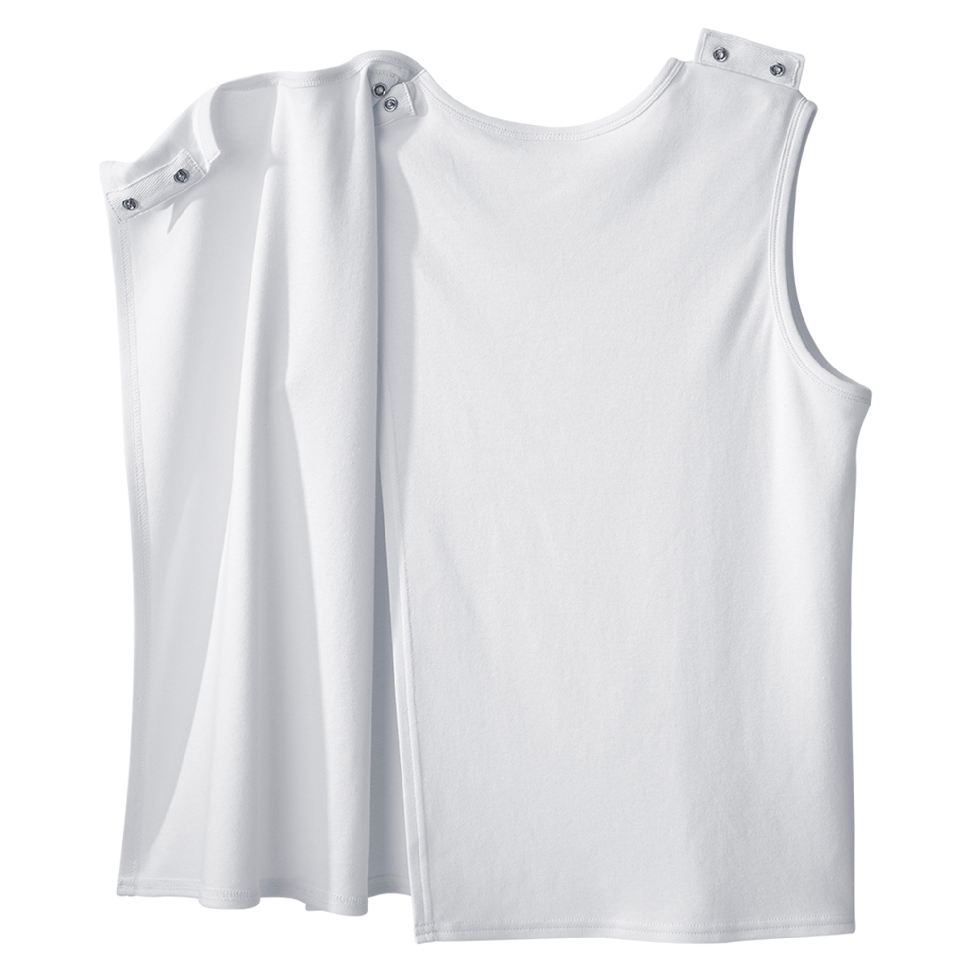 Silverts Women's Open Back Sleeveless Camisole, White