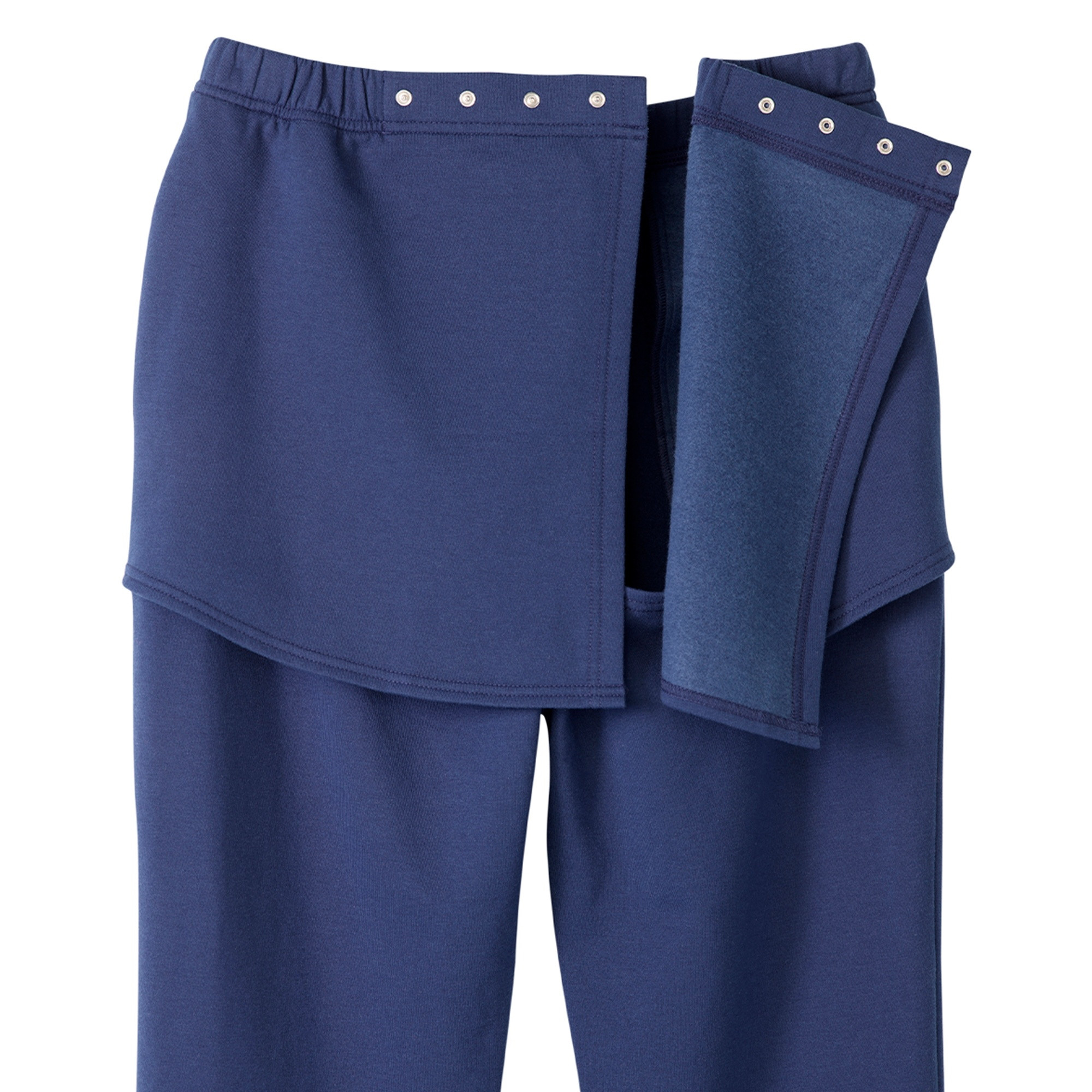 Silverts Men's Open Back Fleece Pant, Navy