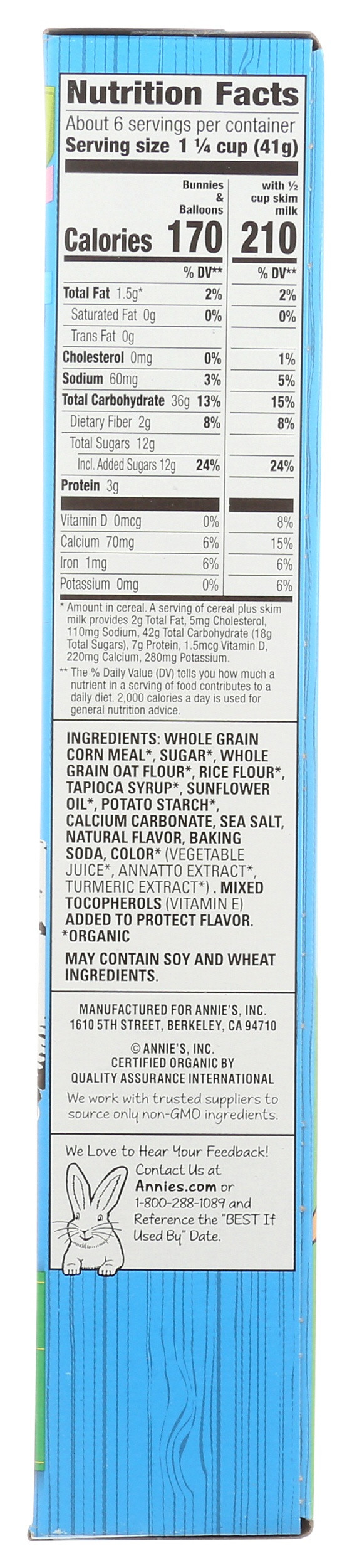 Annie's Homegrown Organic Birthday Cake Cereal