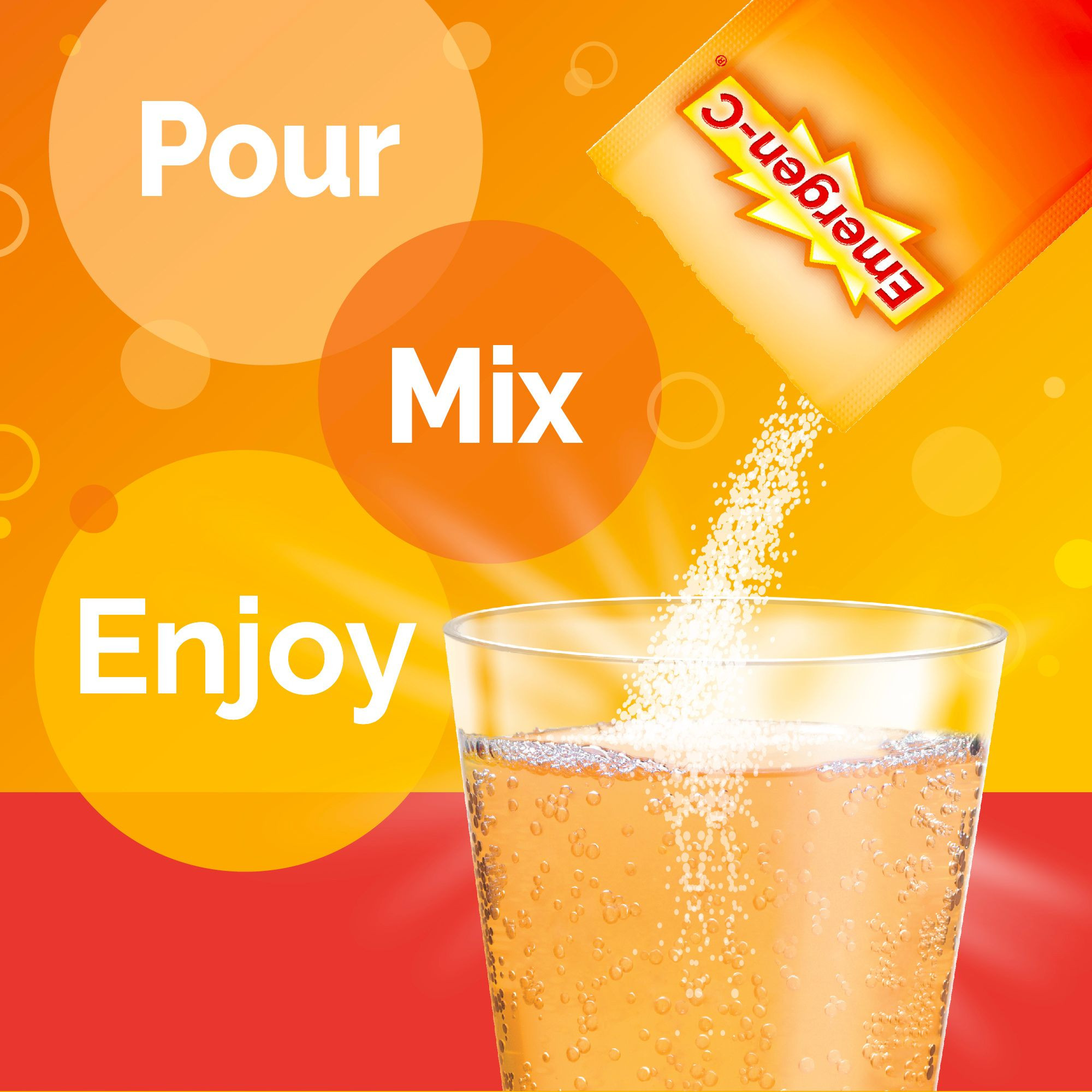 Emergen-C Vitamin C Daily Immune Support Fizzy Drink Mix Supplement, Tangerine