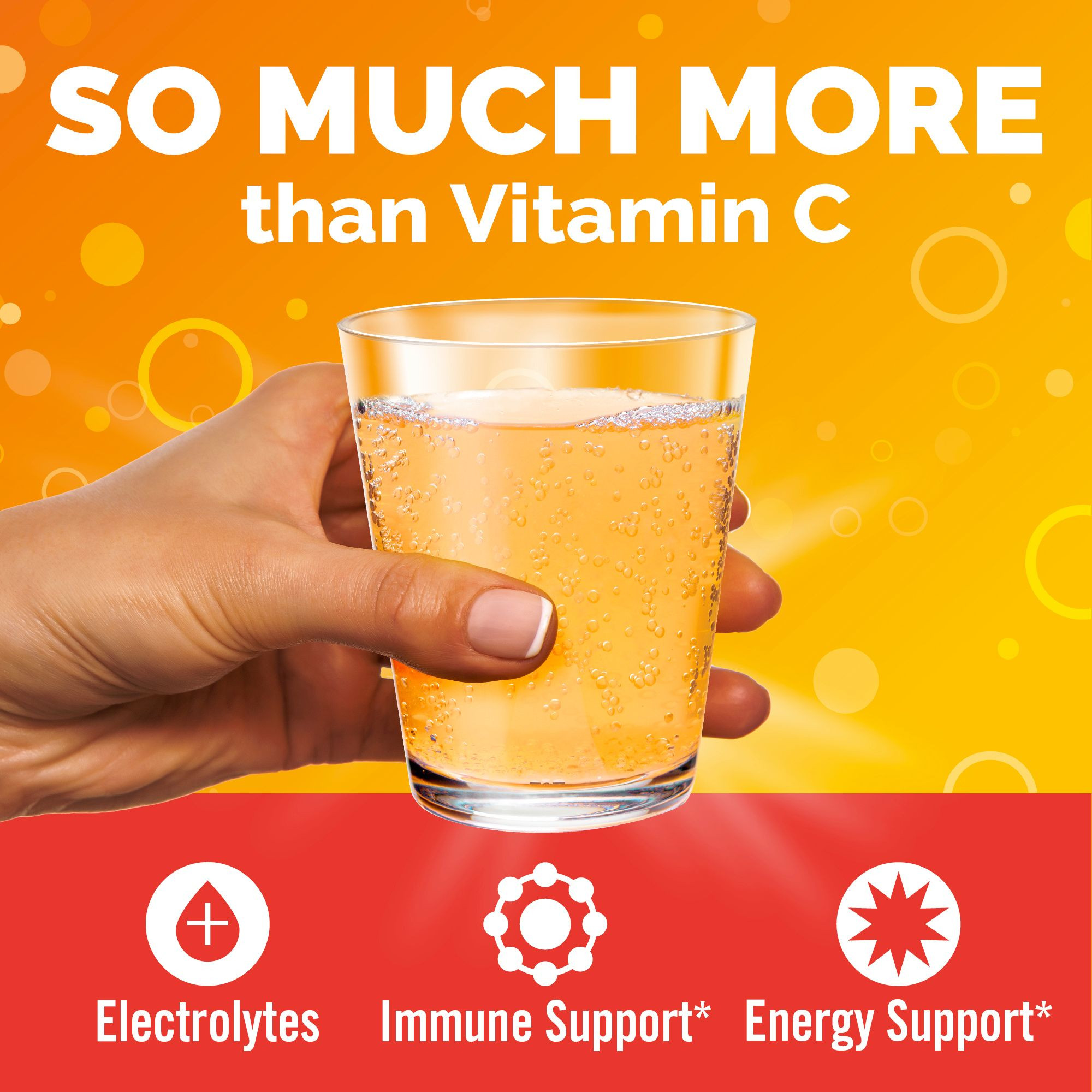 Emergen-C Vitamin C Daily Immune Support Fizzy Drink Mix Supplement, Tangerine