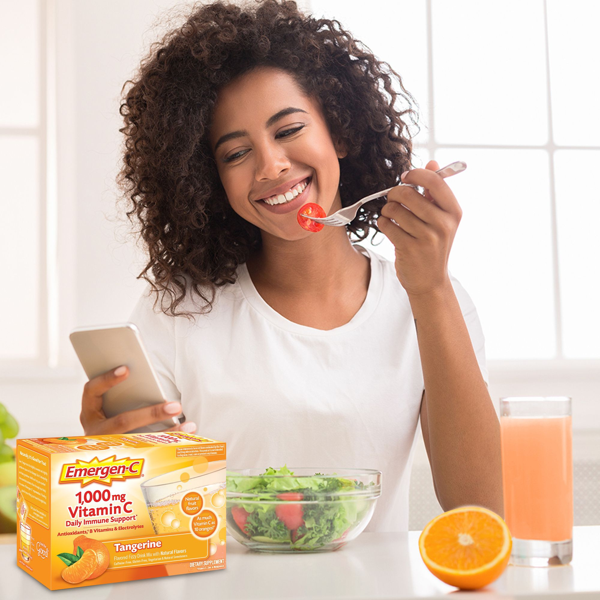 Emergen-C Daily Immune Support Vitamin C Supplement Powder, Tangerine