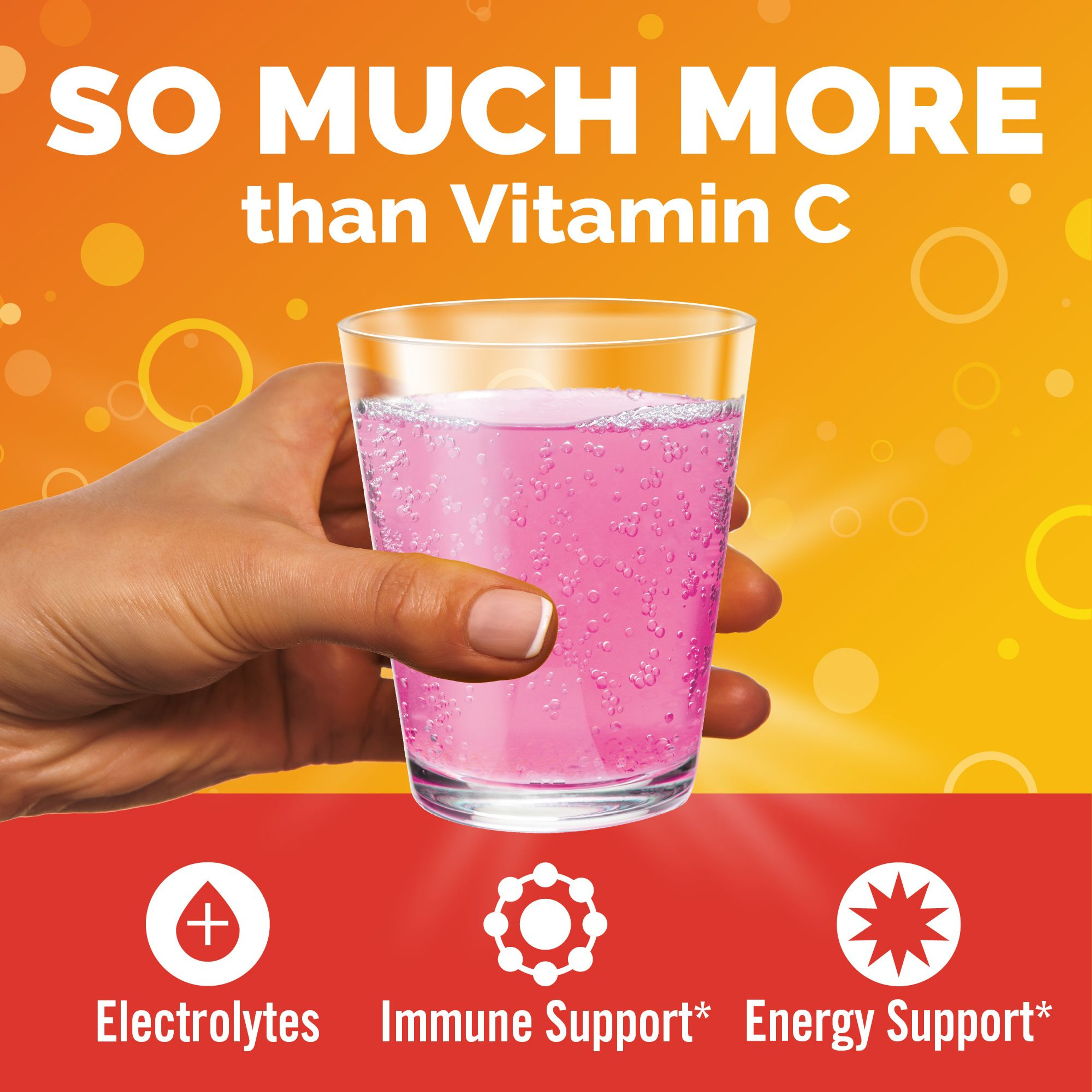Emergen-C Daily Immune Support Vitamin C Supplement Powder, Raspberry