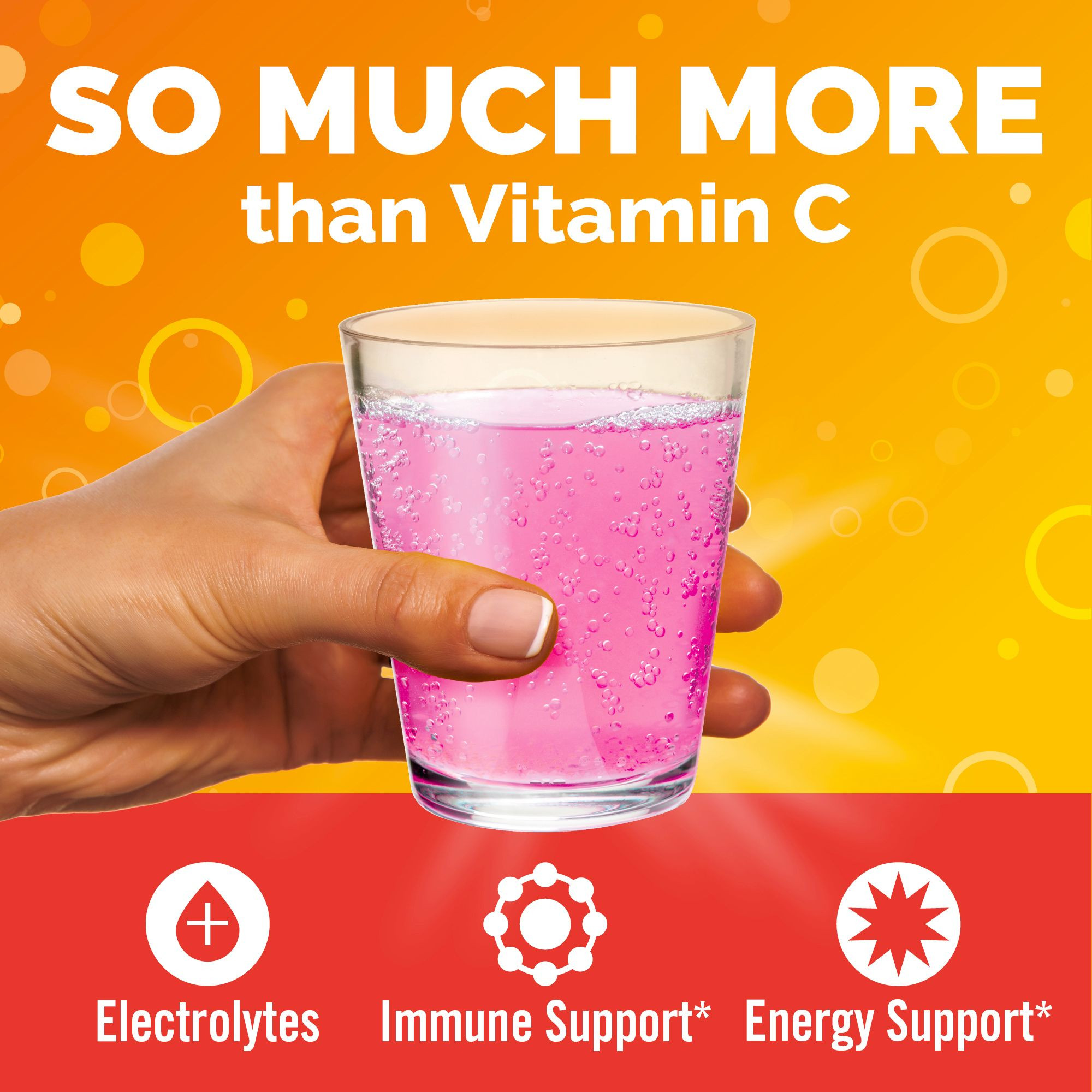 Emergen-C Daily Immune Support Vitamin C Supplement Powder, Pink Lemonade