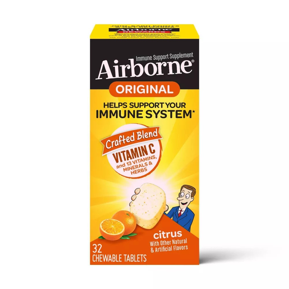 Airborne Immune Support Chewable Tablets With Vitamin C