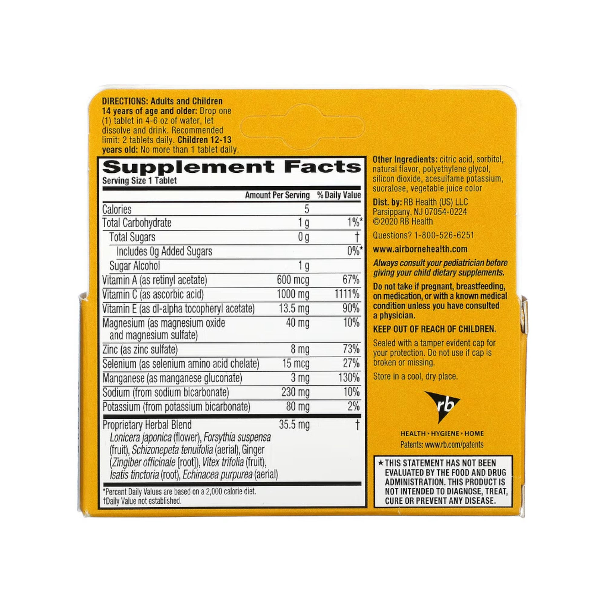 Airborne Immune Support Effervescent Tablets with Vitamin C