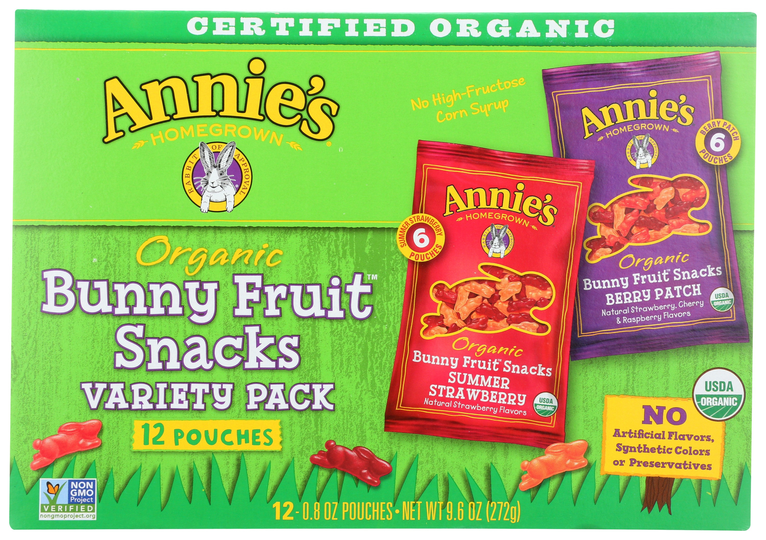 Annie's Organic Bunny Fruit Snacks, Variety Pack