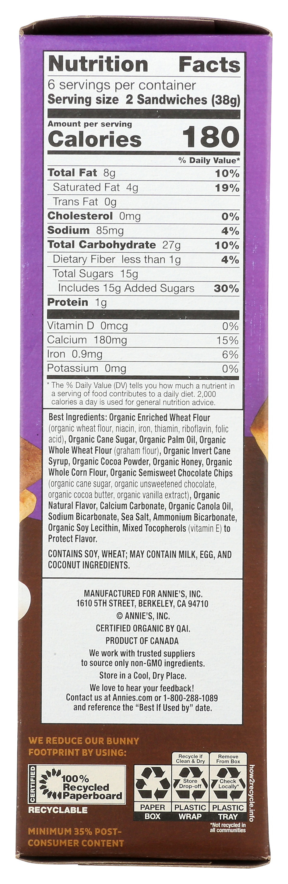 Annie's Organic S’mores Graham Sandwiches