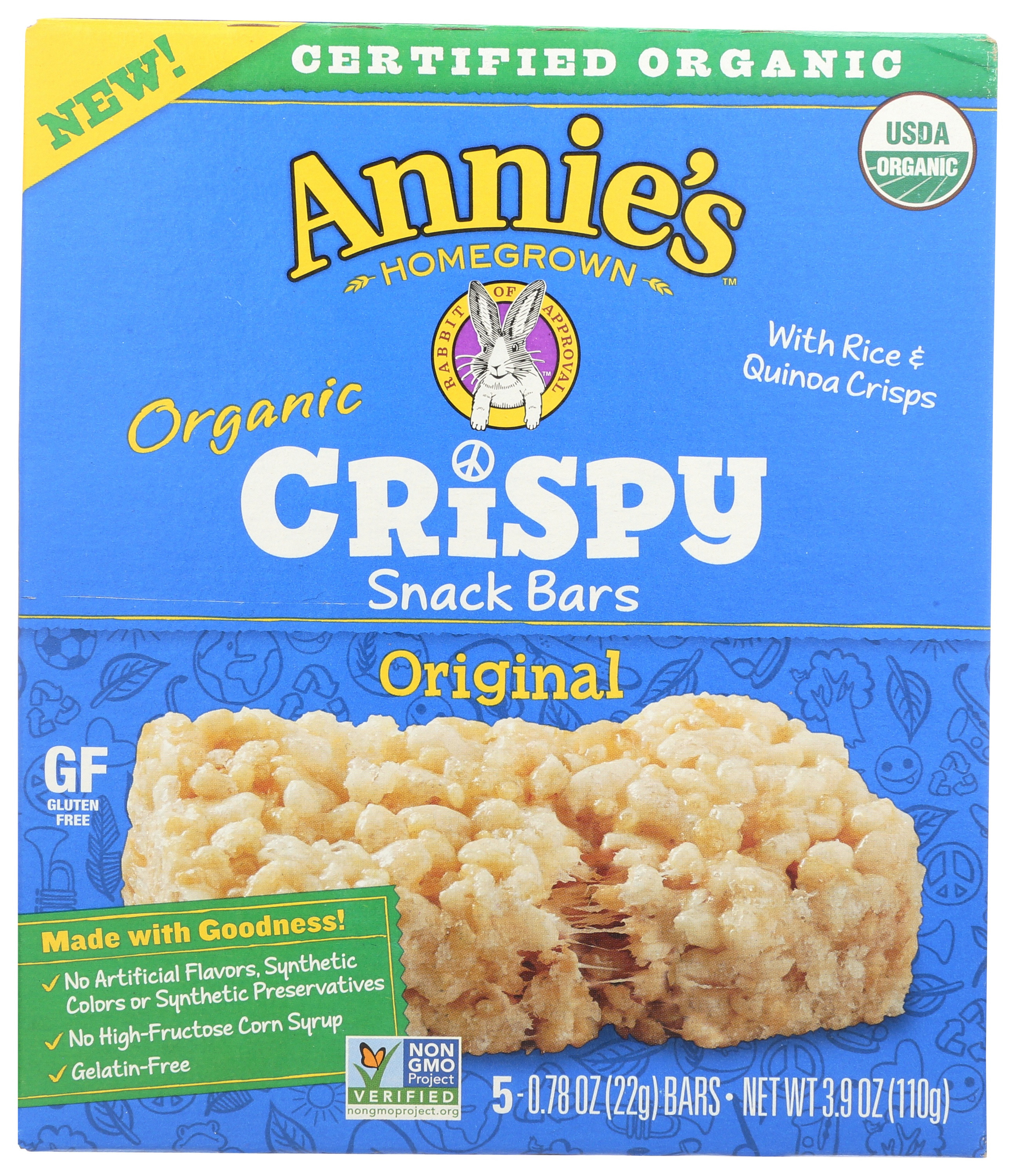 Annie's Organic Crispy Snack Bars, Original