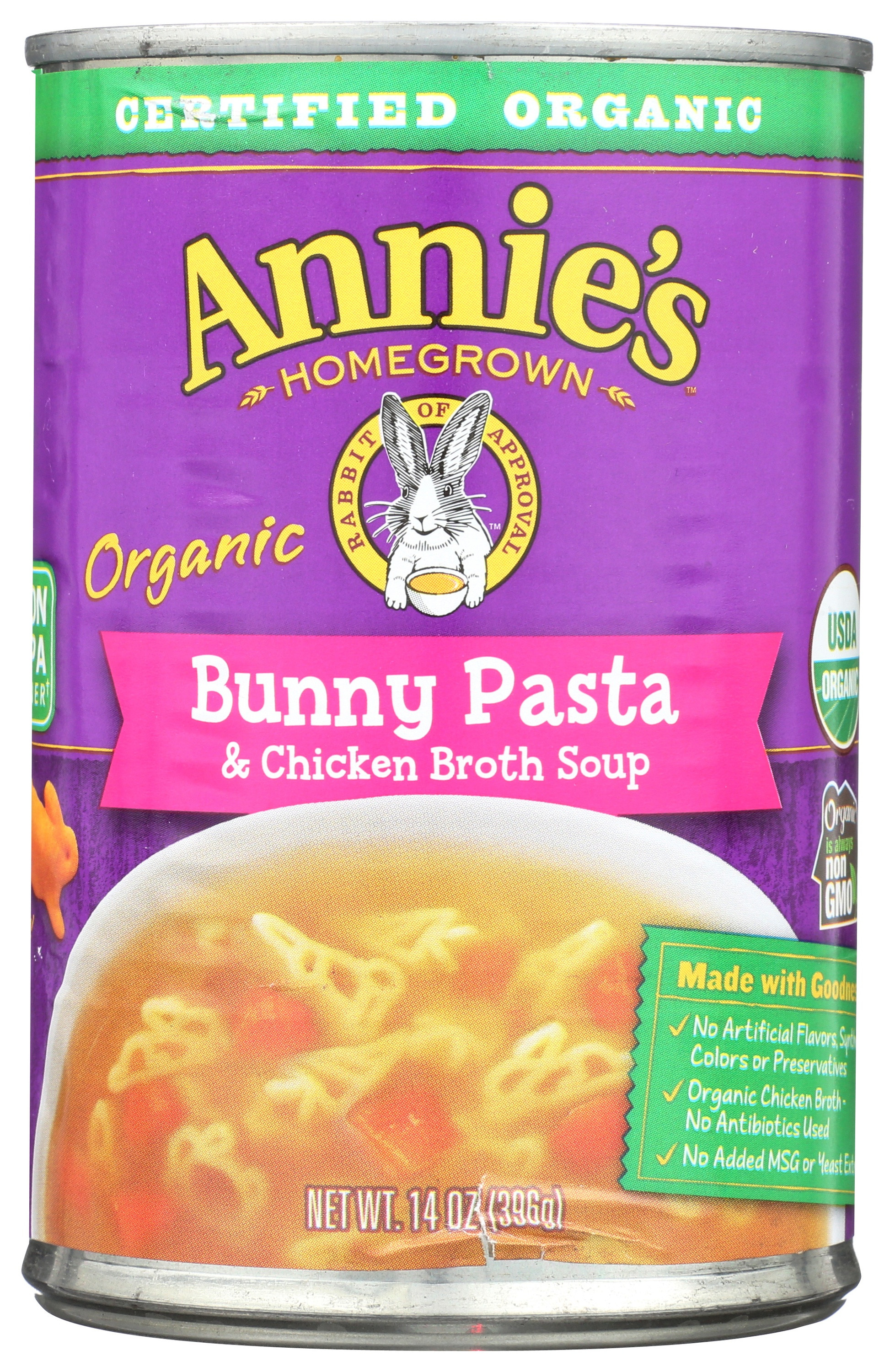 Annie's Homegrown Bunny Pasta & Chicken Broth Soup