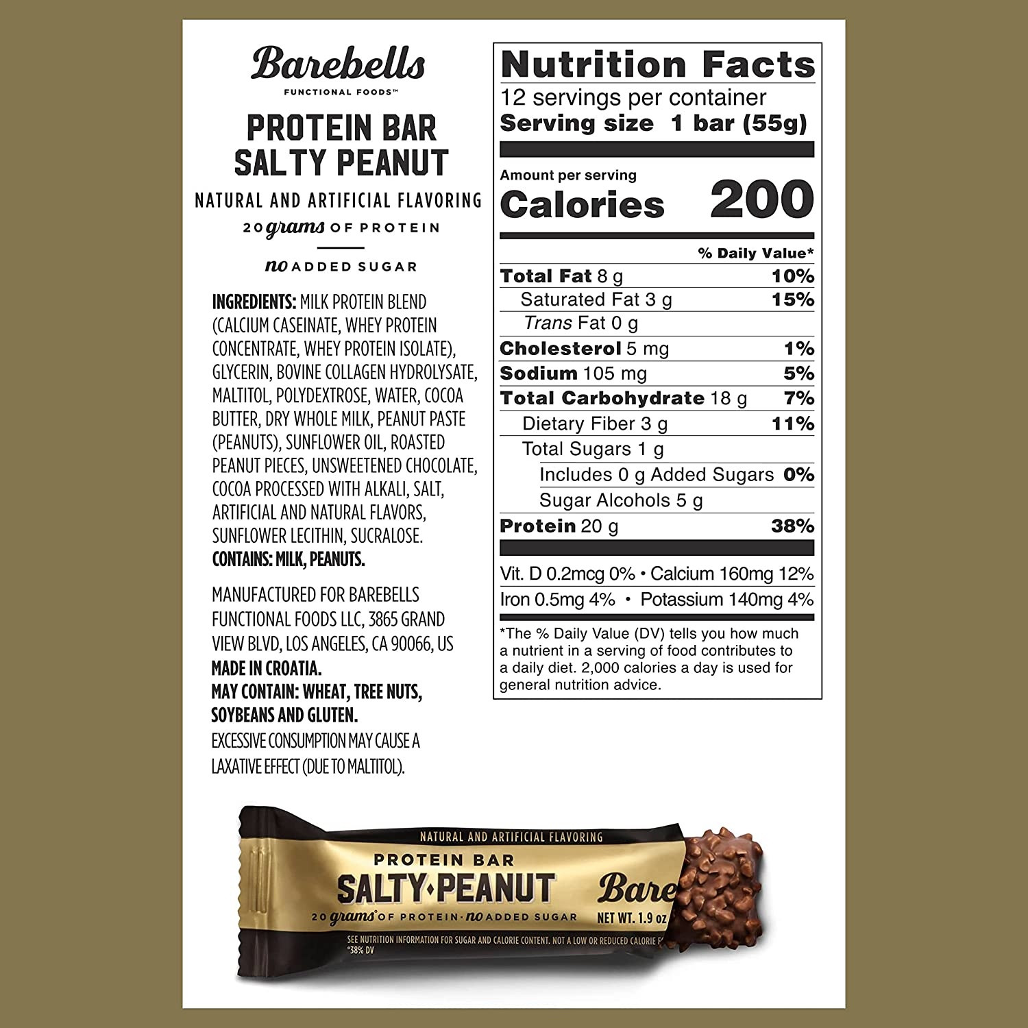 Barebells Salty Peanut Nutrition Bars