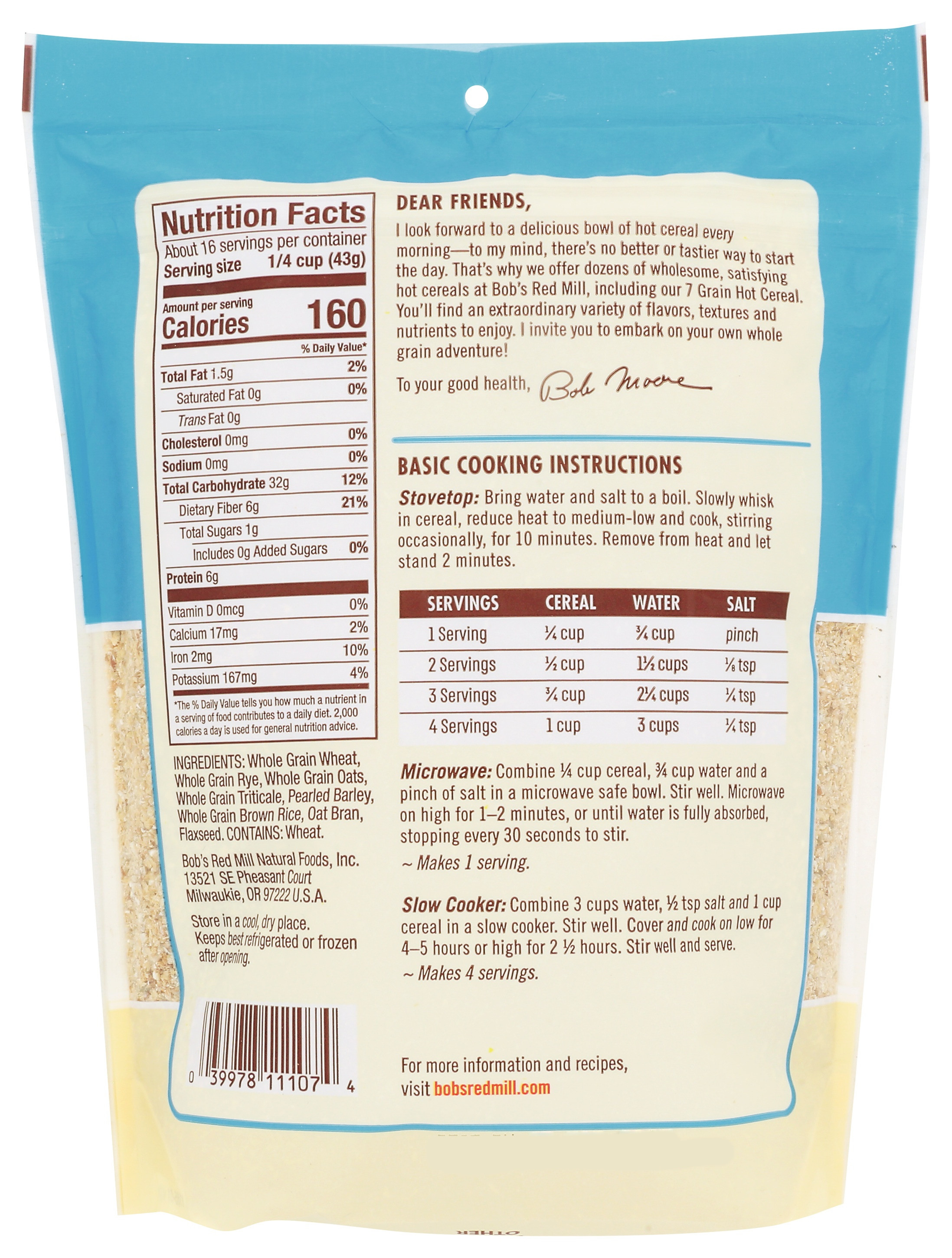 Bob's Red Mill 7 Grain Hot Cereal