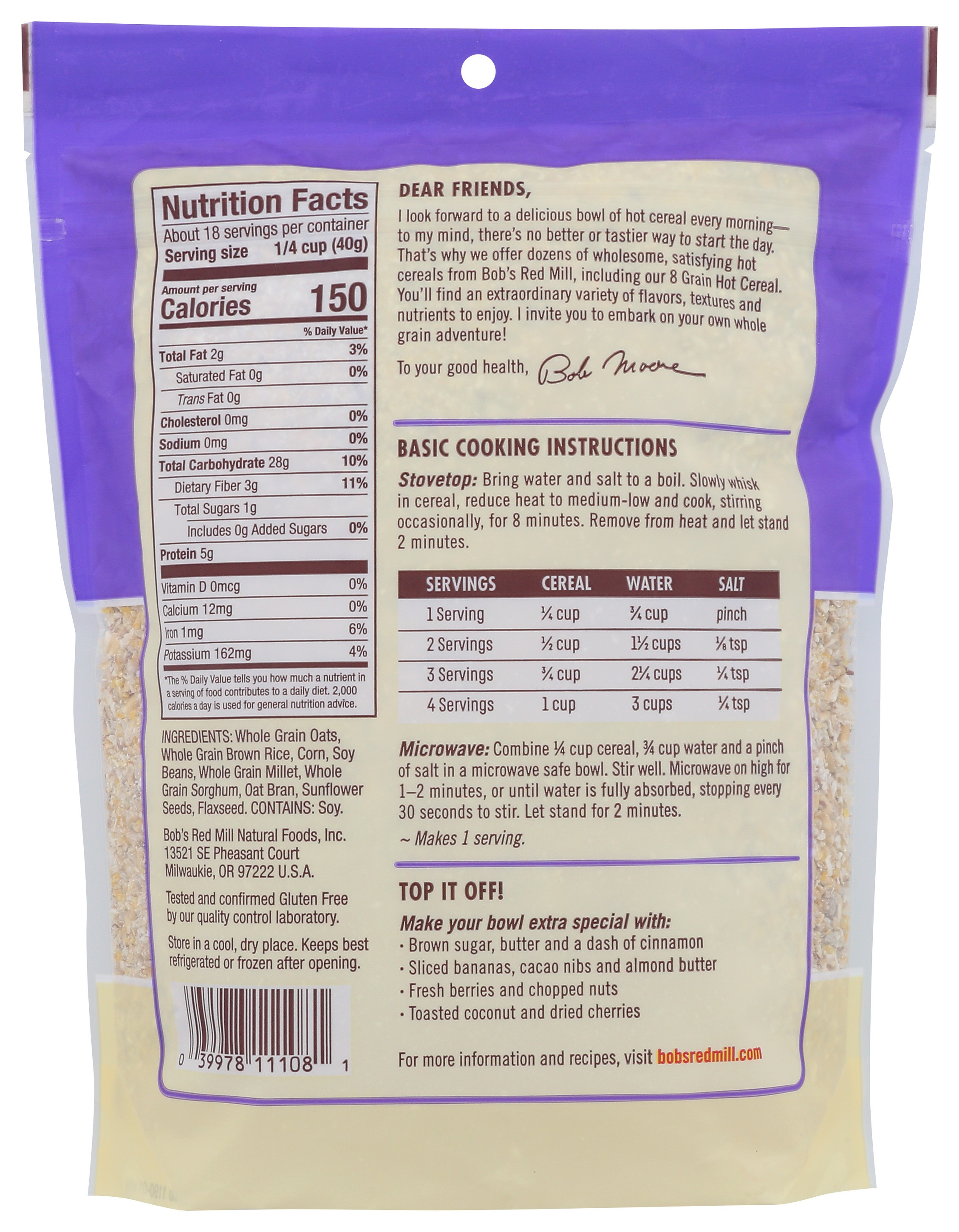 Bob's Red Mill 8 Grain Hot Cereal