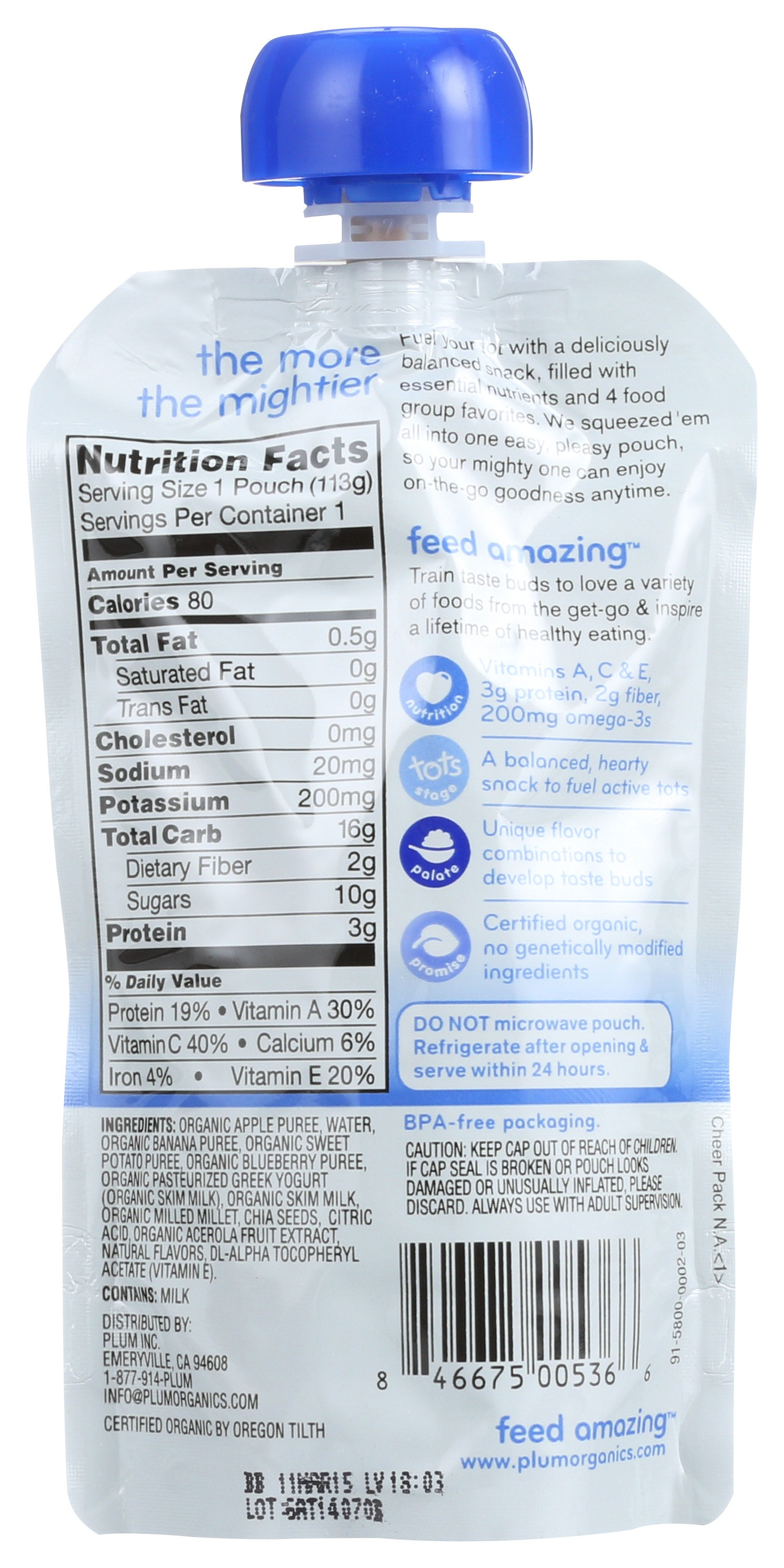 Plum Organics Tots Mighty 4 Food Pouch