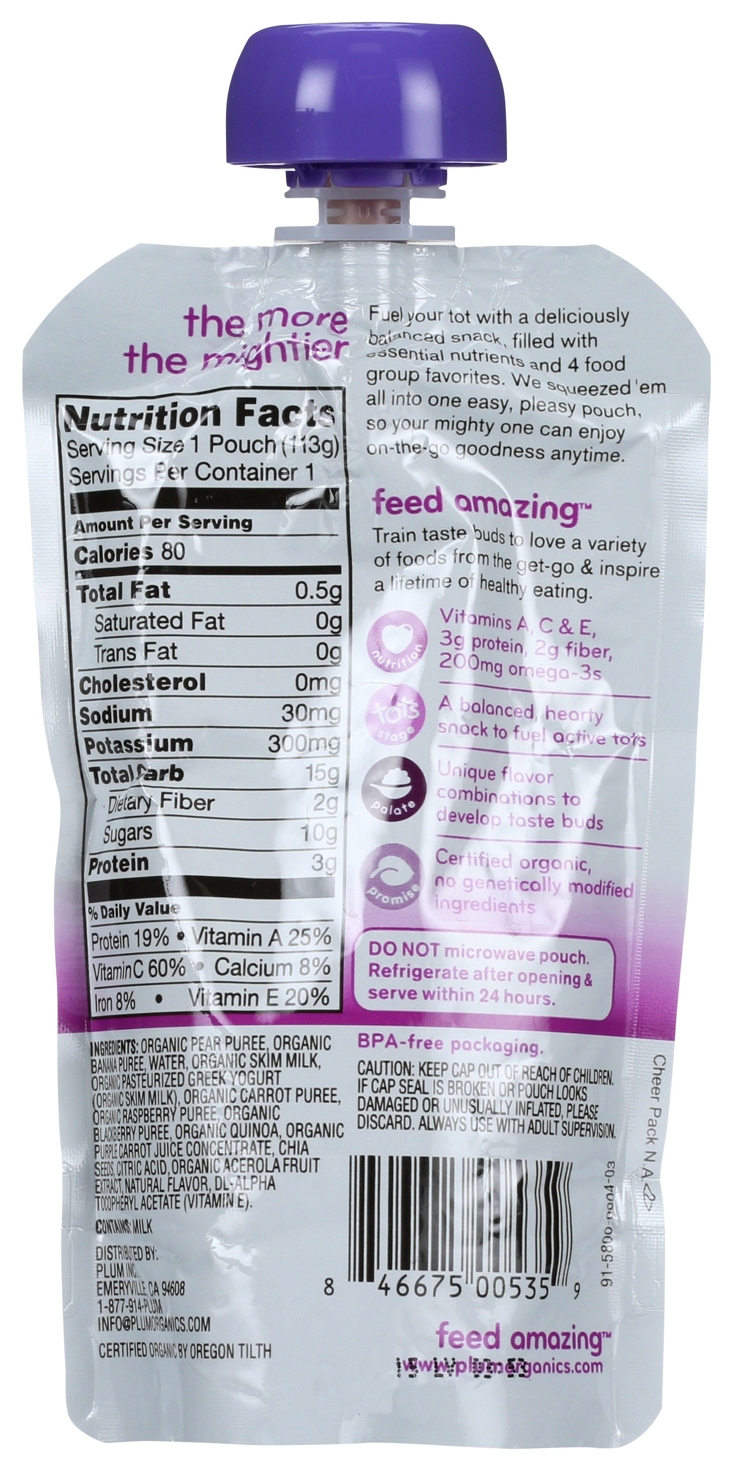 Plum Organics Tots Mighty 4 Food Pouch
