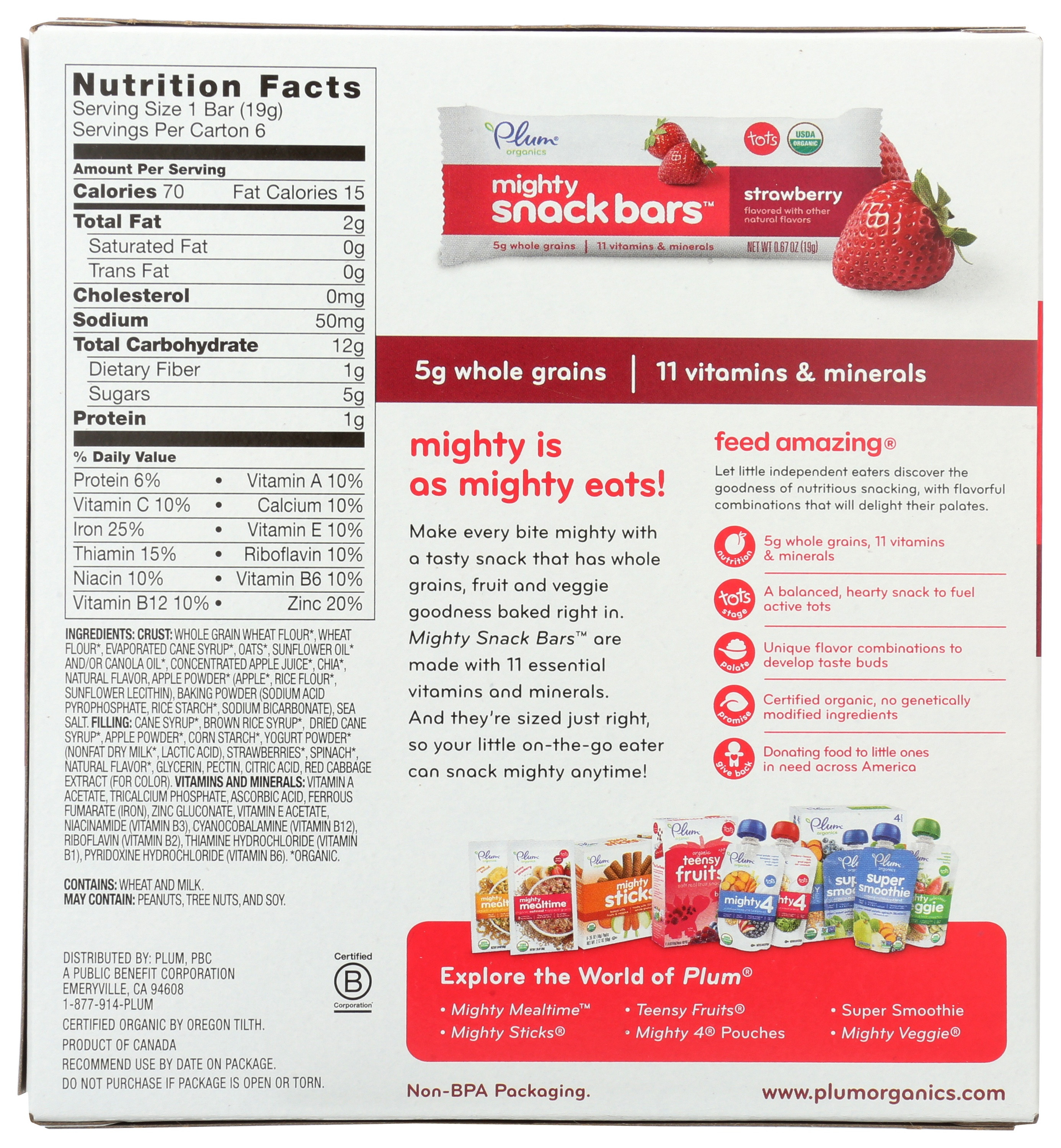 Plum Organics Tots Bars